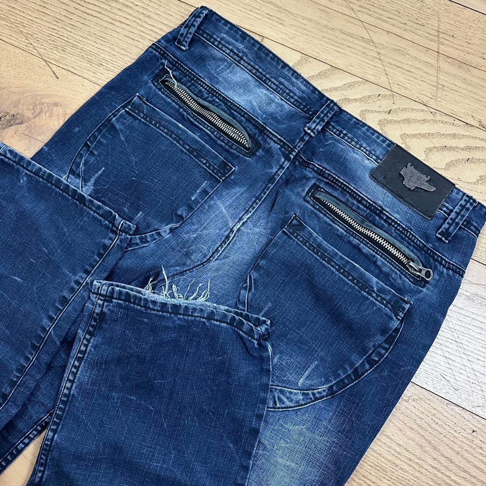 Vintage Vintage Y2K Flared Blue Skater Jeans Size US 38 / EU 54 - 4 Thumbnail