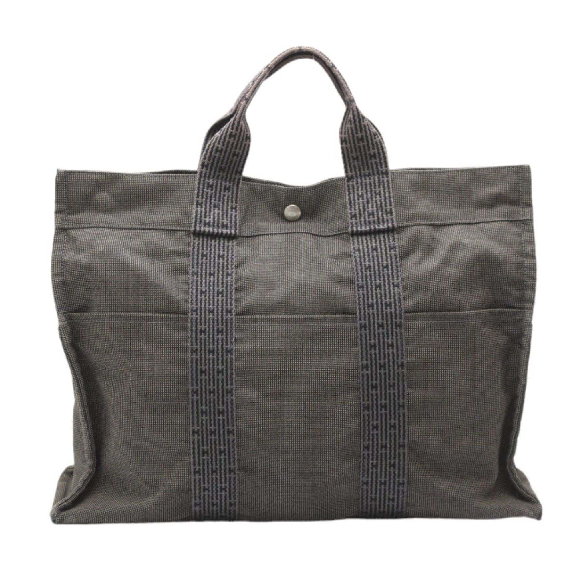 image of Hermes Bag Air Line Canvas Tote Mm Grey, Women's
