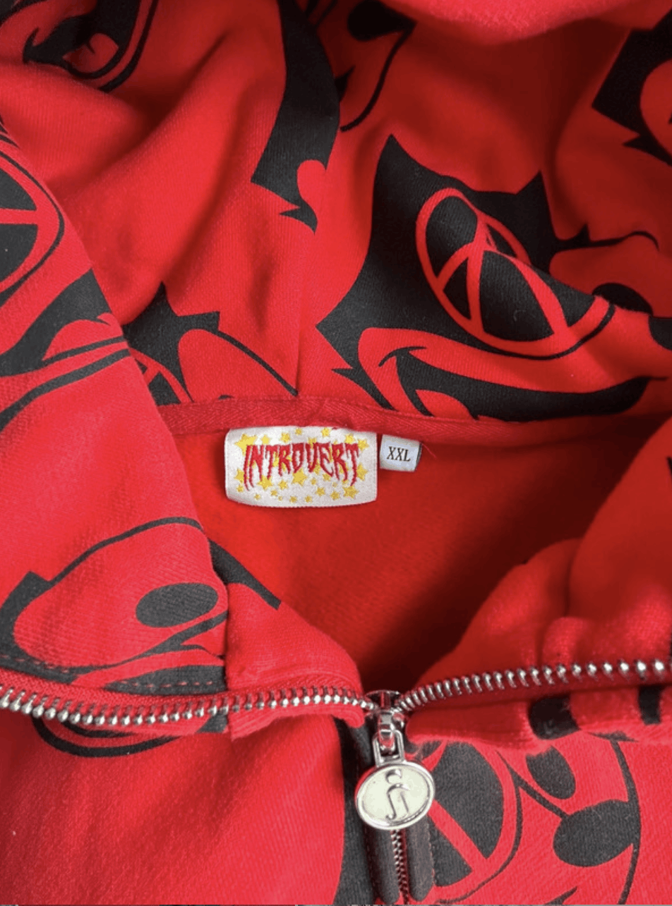 Other introvert studios psycho zip up hoodie Red XXL Size US XXL / EU 58 / 5 - 3 Thumbnail