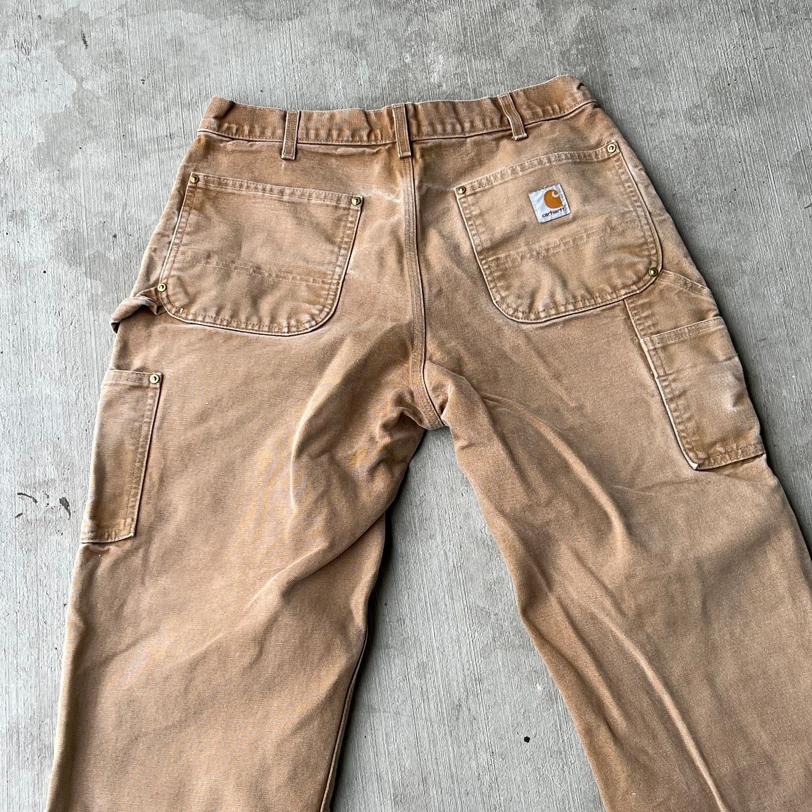 Carhartt × Vintage Carhartt faded brown double knee work wear carpenter pants Size US 31 - 6 Thumbnail