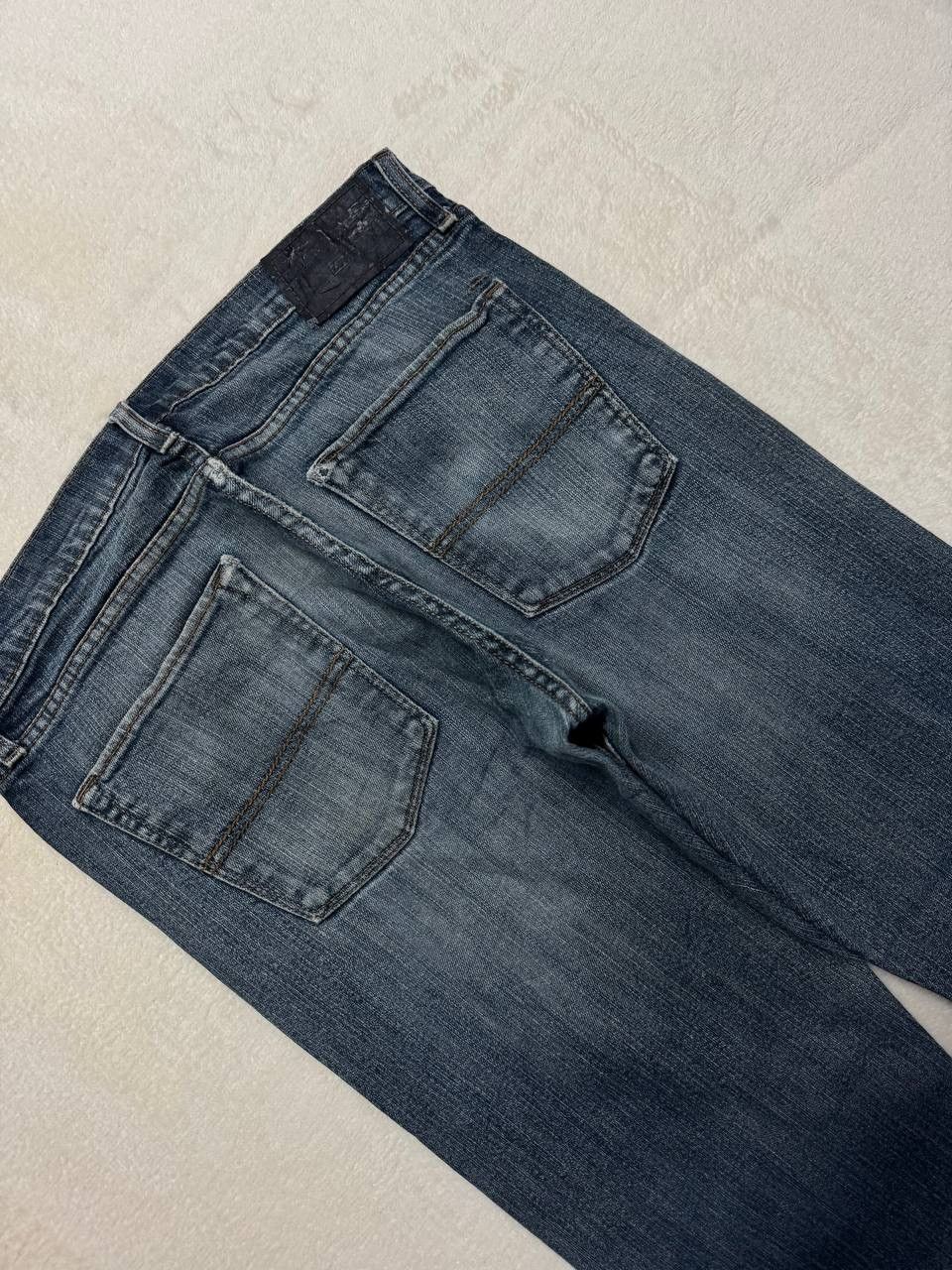 Levi's GRUNGE Levi’s Slim Straight Fit Faded Distressed Blue Jeans Size US 33 - 19 Thumbnail
