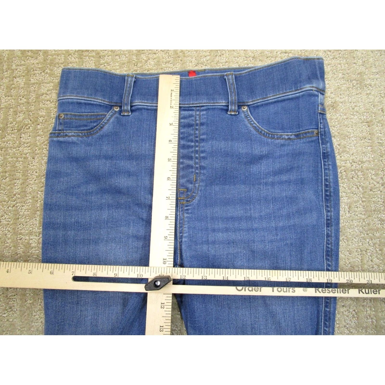 Spanx Spanx Jeans Women Medium Blue High Rise Flared Pull On Shaping Pants Light Wash Size 32" / US 10 / IT 46 - 6 Thumbnail