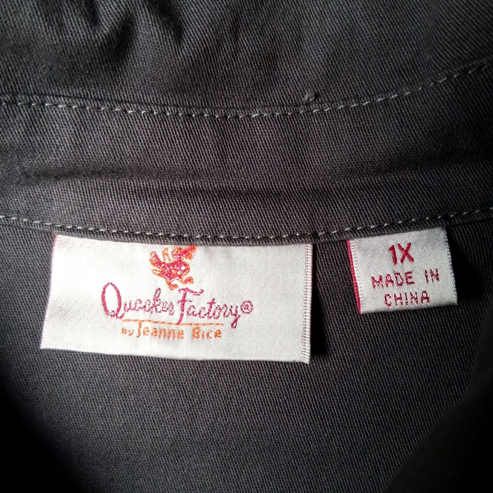 Quacker Factory VINTAGE? The Quacker Factory Jacket Plus Size 1X Embroidered Studded Rhinestone Gray Size XL / US 12-14 / IT 48-50 - 4 Thumbnail