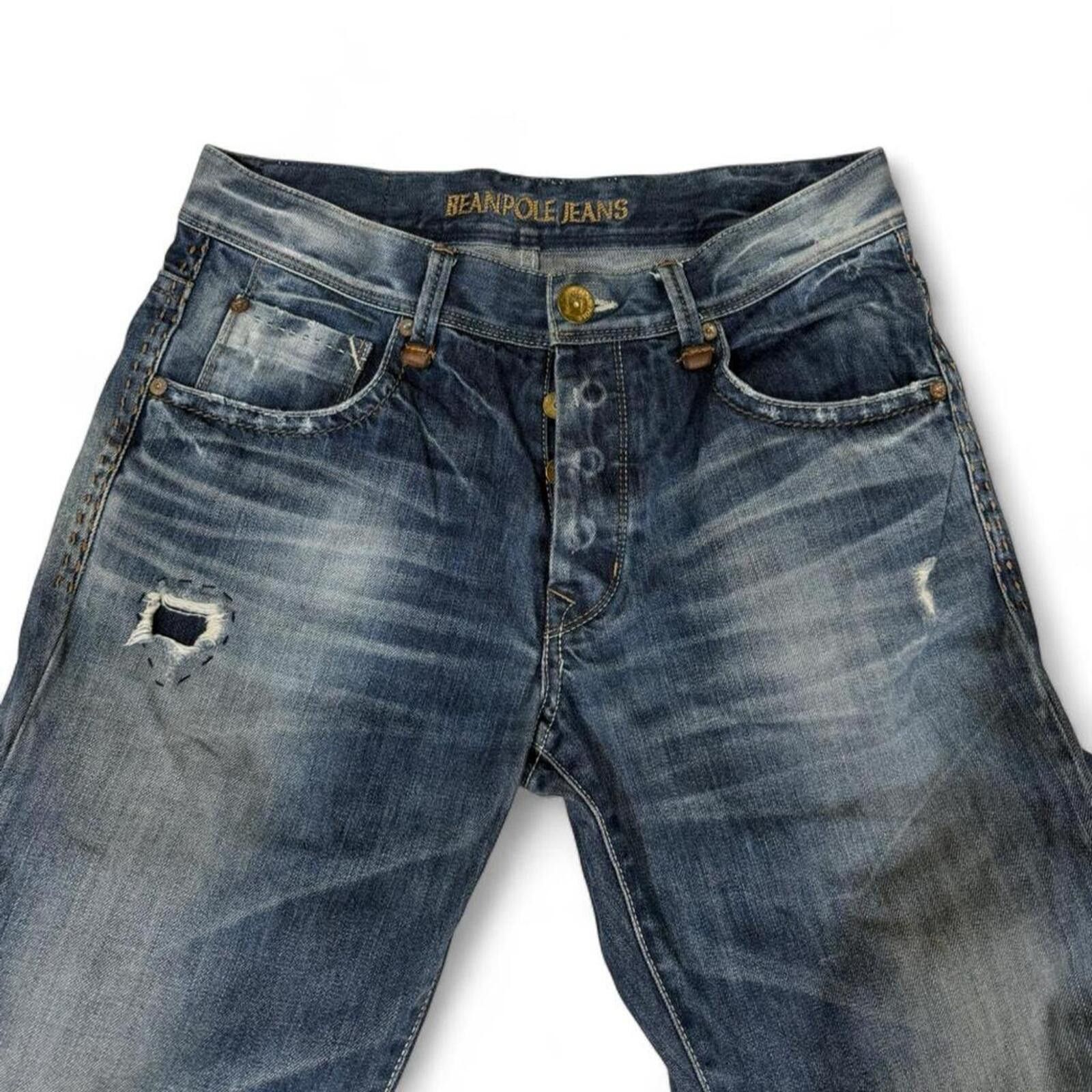 True Religion Beanpole blue denim jeans with embroidered logo Size 32" / US 10 / IT 46 - 2 Thumbnail