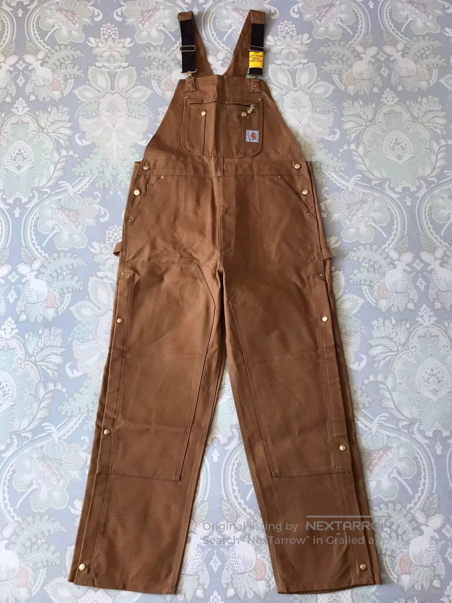 Carhartt Carhartt R37 Brown Canvas Overalls W38L32. Size US 38 / EU 54 - 3 Thumbnail