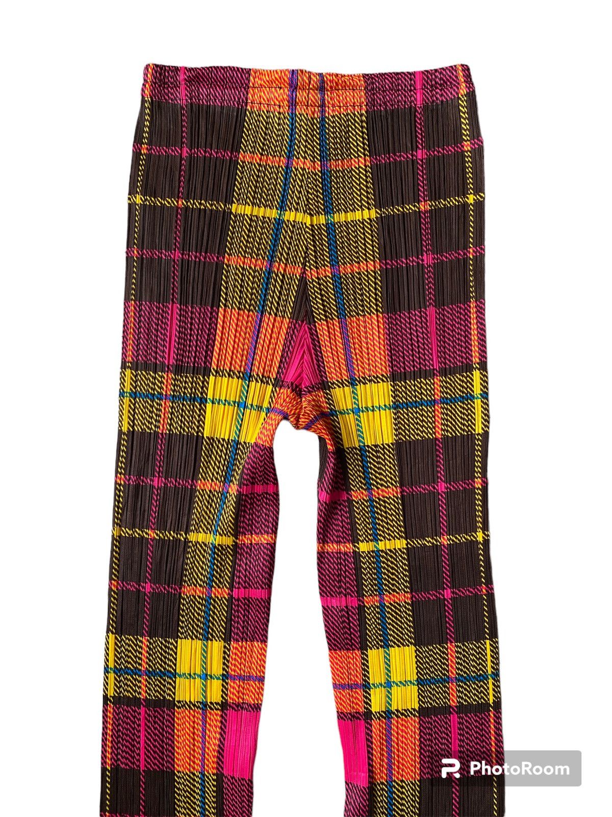 Homme Plisse Issey Miyake × Issey Miyake × Pleats Please Issey Miyake 1990s - Pleats Please Issey Miyake Plaid Tartan Design Pant Size 29" - 5 Thumbnail