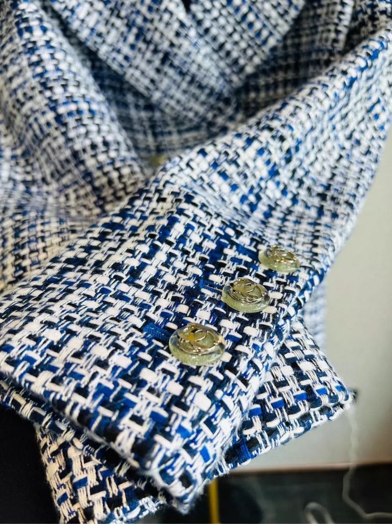 Chanel Chanel Blue and white double-breasted jacket Size XS / US 0-2 / IT 36-38 - 2 Thumbnail
