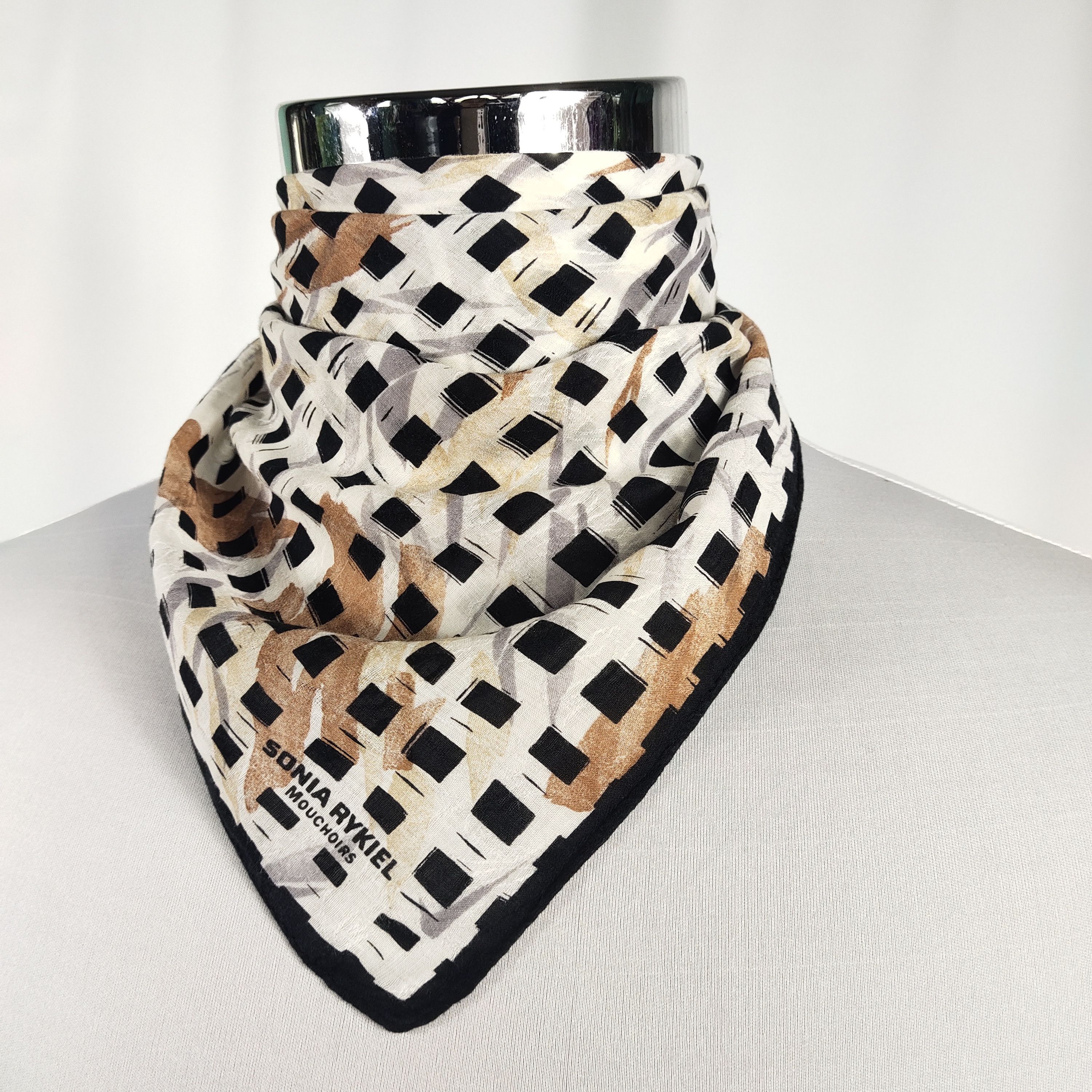 Sonia Rykiel × Vintage Sonia Rykiel Handkerchief / Neckerchief / Bandana FZ305 Size ONE SIZE - 1 Thumbnail