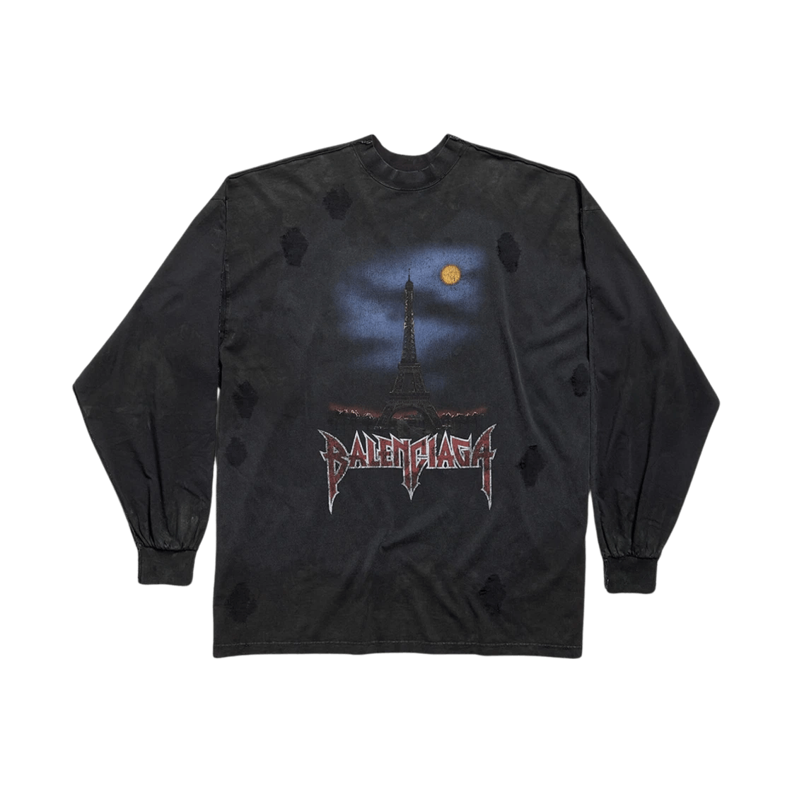 Balenciaga Balenciaga Men's Oversized Long Sleeve Dot Com T-Shirt