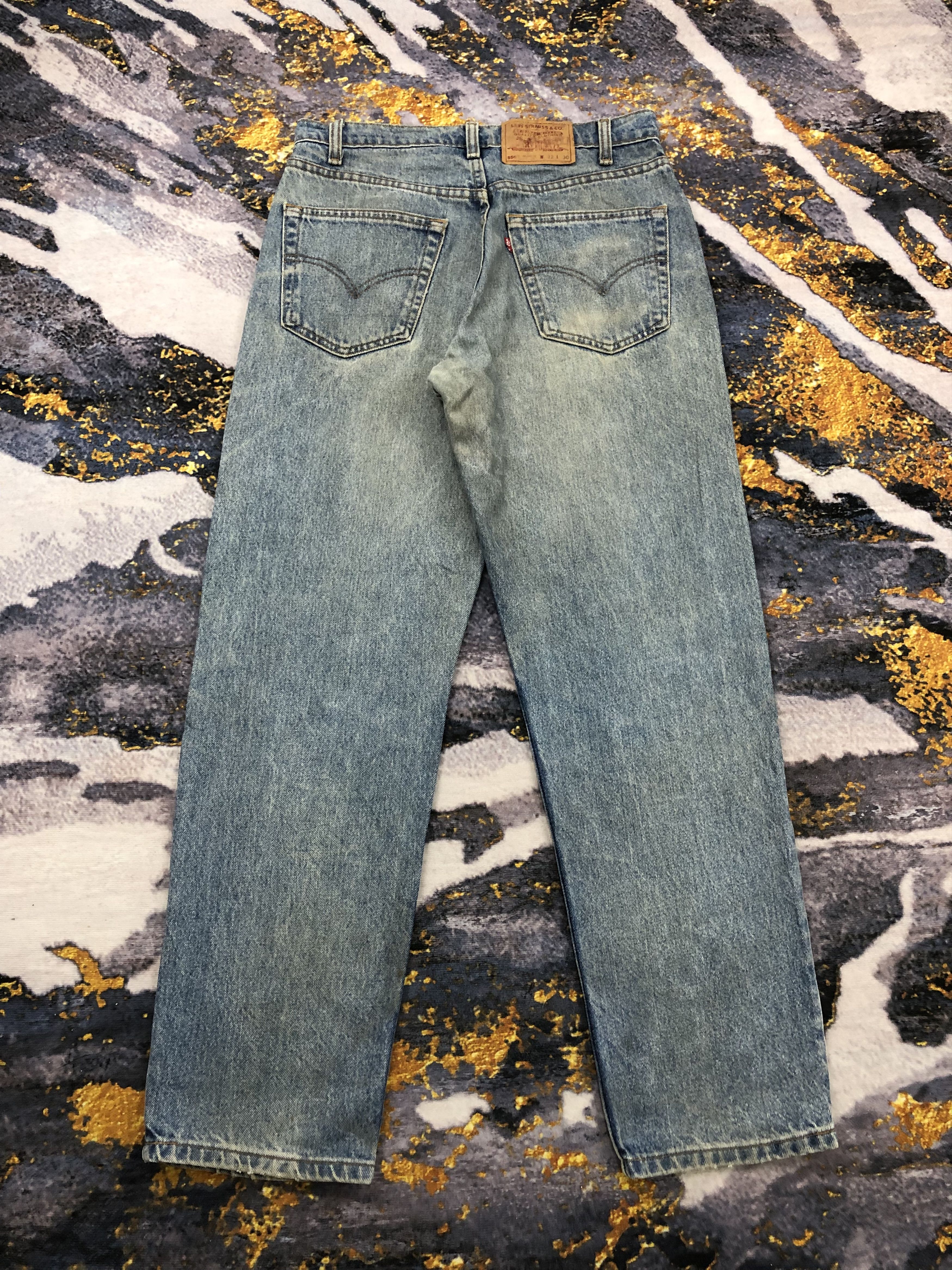Levi's Vintage 90s Levis 550 Faded Blue Jeans DPP0190 Size US 33 - 3 Thumbnail