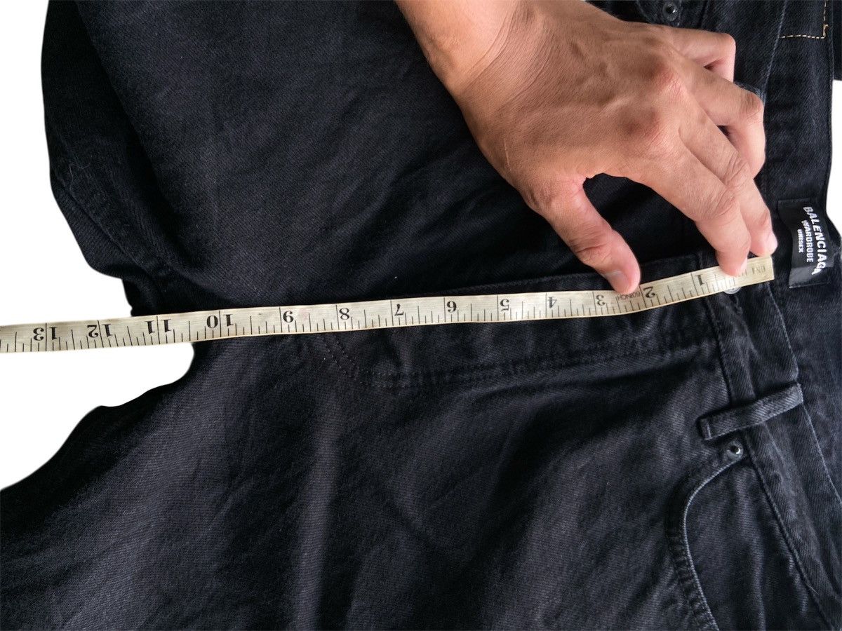 Balenciaga Balenciaga Wardrobe Unisex Black Denim Jeans Size US 32 / EU 48 - 14 Thumbnail