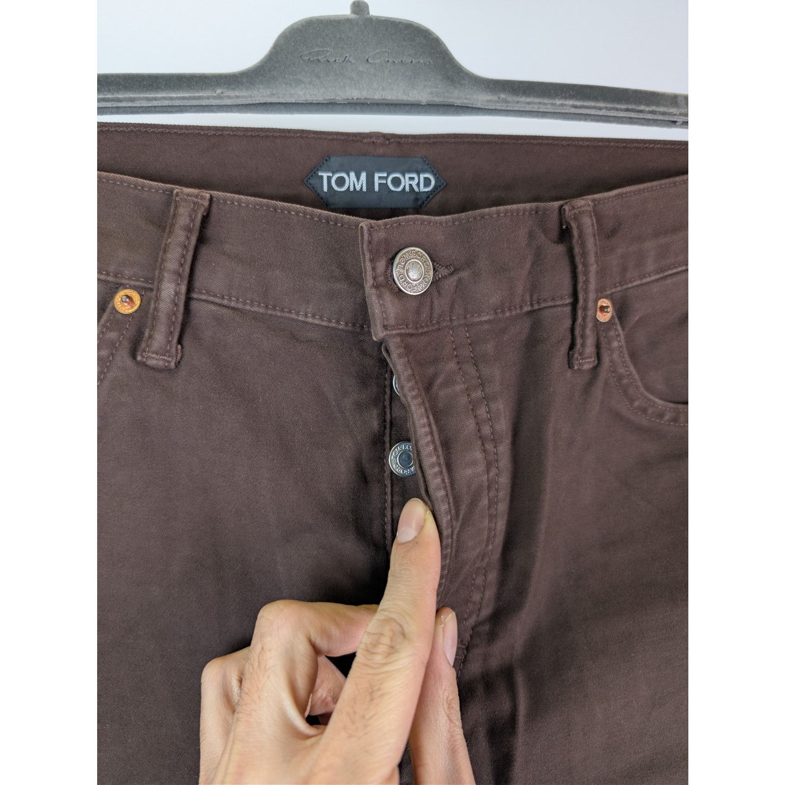 Tom Ford o1rshd1 Slim Denim Jeans in Brown Size US 34 / EU 50 - 6 Thumbnail