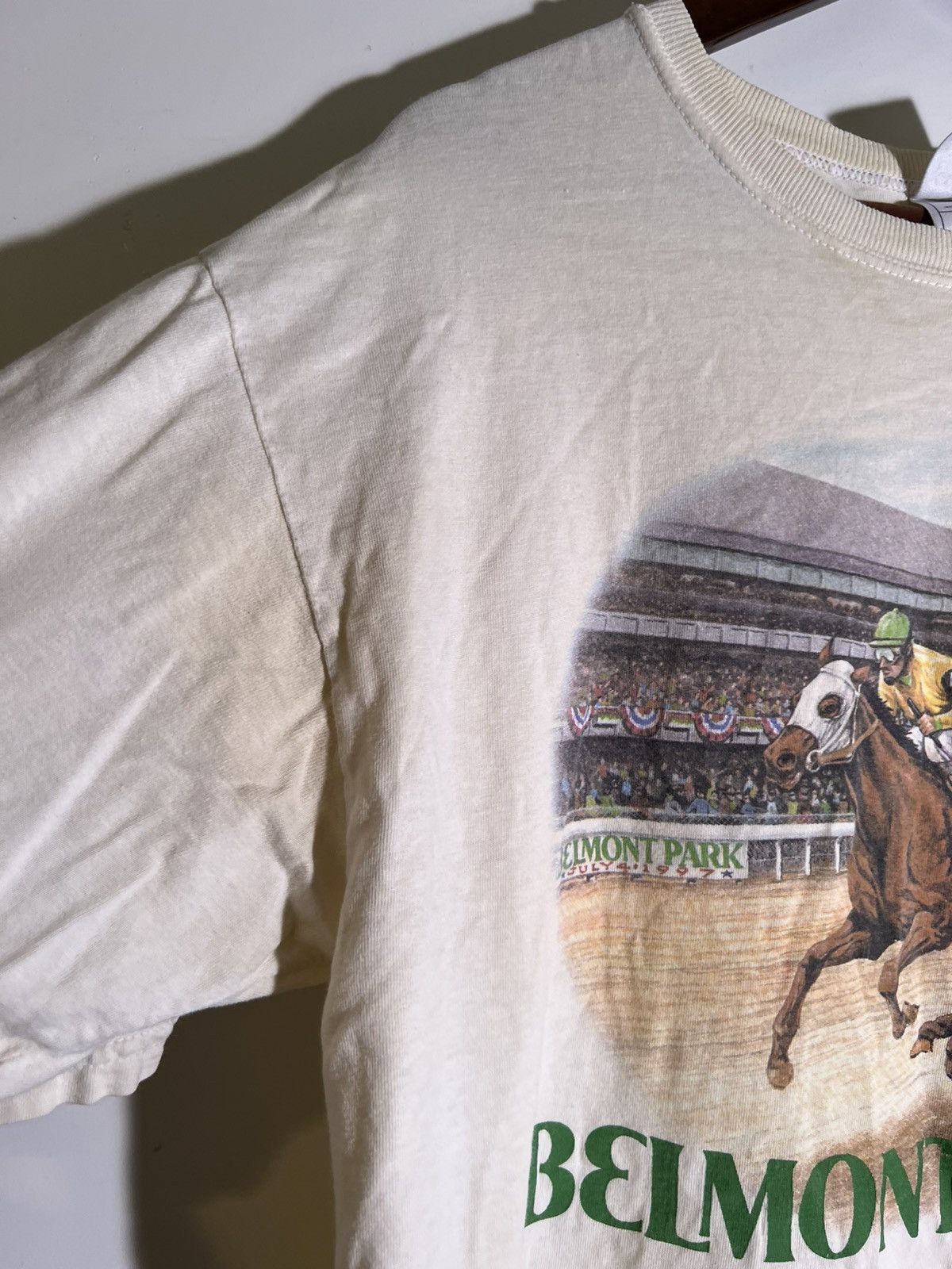 Vintage 90’s 2000’s Y2K VTG Vintage Belmont Park Horse Racing Shirt Size US XL / EU 56 / 4 - 5 Thumbnail