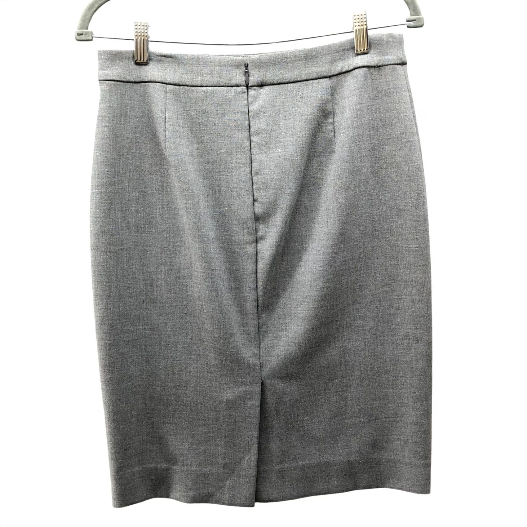 J.Crew J. Crew No. 2 Pencil Skirt Womens 2 Gray Stretch Back Slit Career Office Size 26" / US 2 / IT 38 - 2 Thumbnail