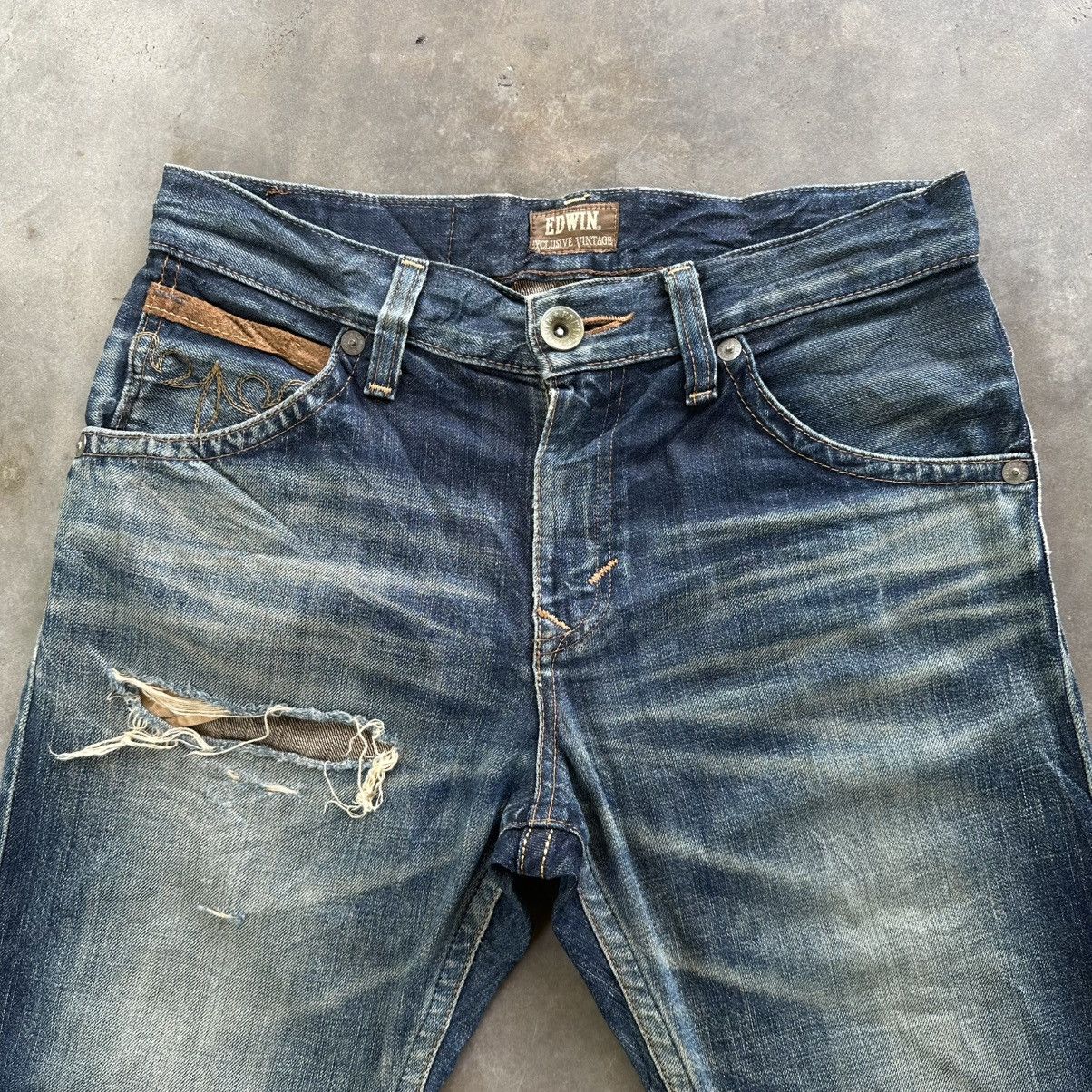 Japanese Brand Vintage Rusty Edwin Distressed Faded Denim Jean Pant W30 Size US 30 / EU 46 - 3 Thumbnail