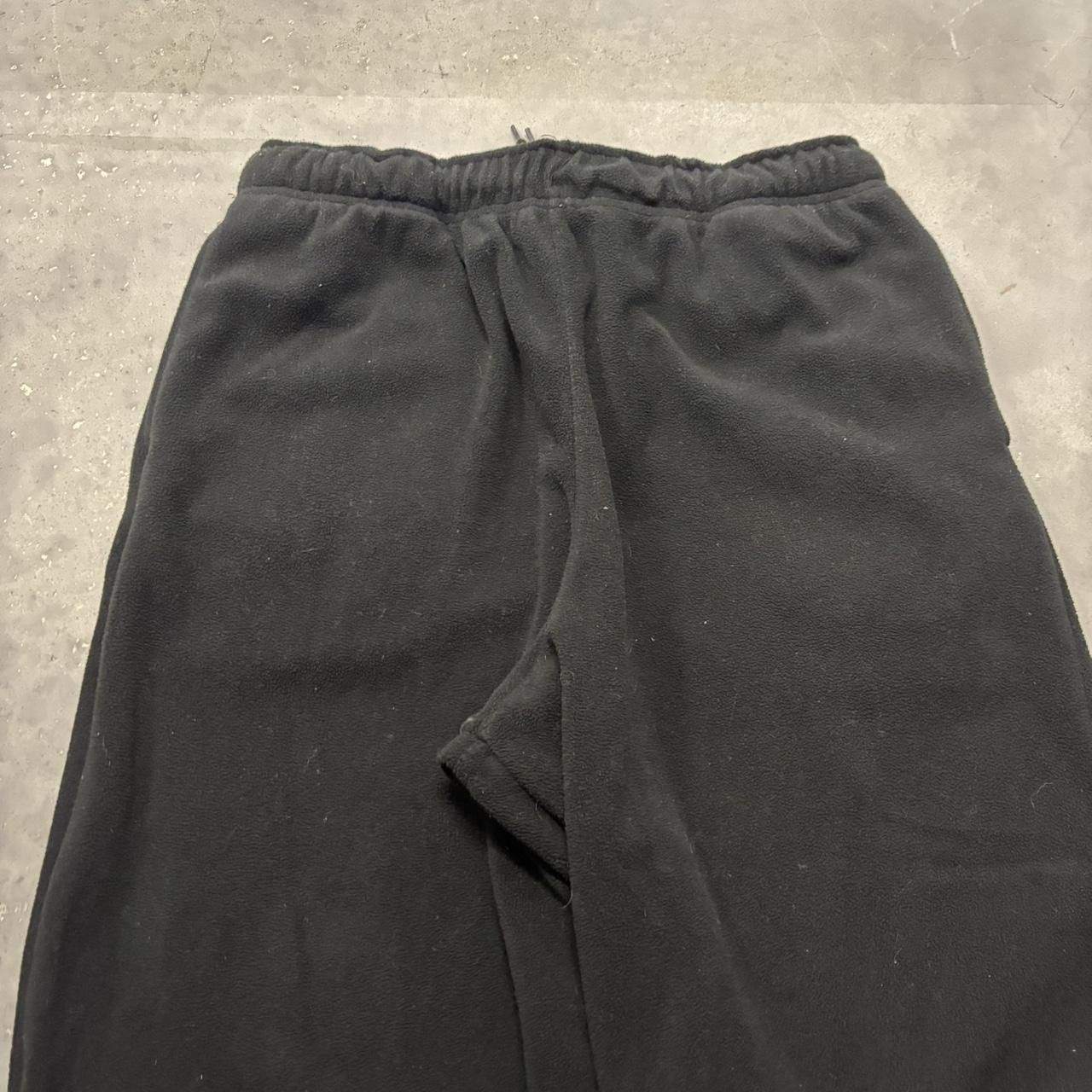 Japanese Brand × Vintage Crazy Vintage Y2K/2000s Baggy Black Fleece Wide Leg Skater Style Opium Sweatpants! Size US 34 / EU 50 - 4 Thumbnail