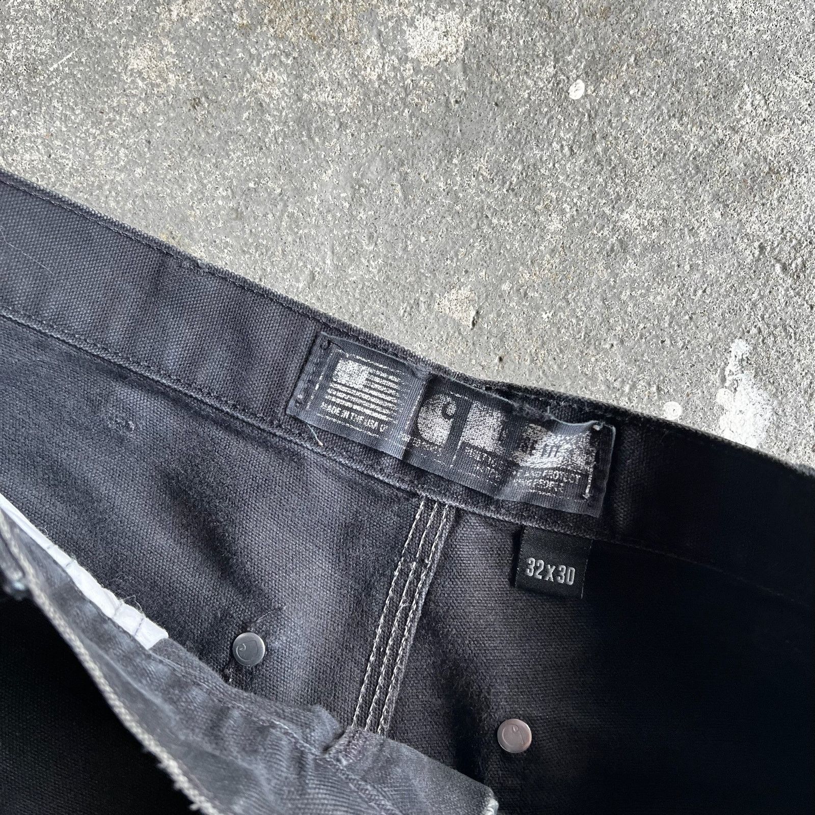 Carhartt × Vintage Carhartt black double knee work wear carpenter pants Size US 31 - 6 Thumbnail
