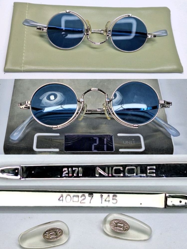 Other NICOLE 2171 Mitsuhiro Matsuda Steampunk Round Glasses Size ONE SIZE - 6 Thumbnail