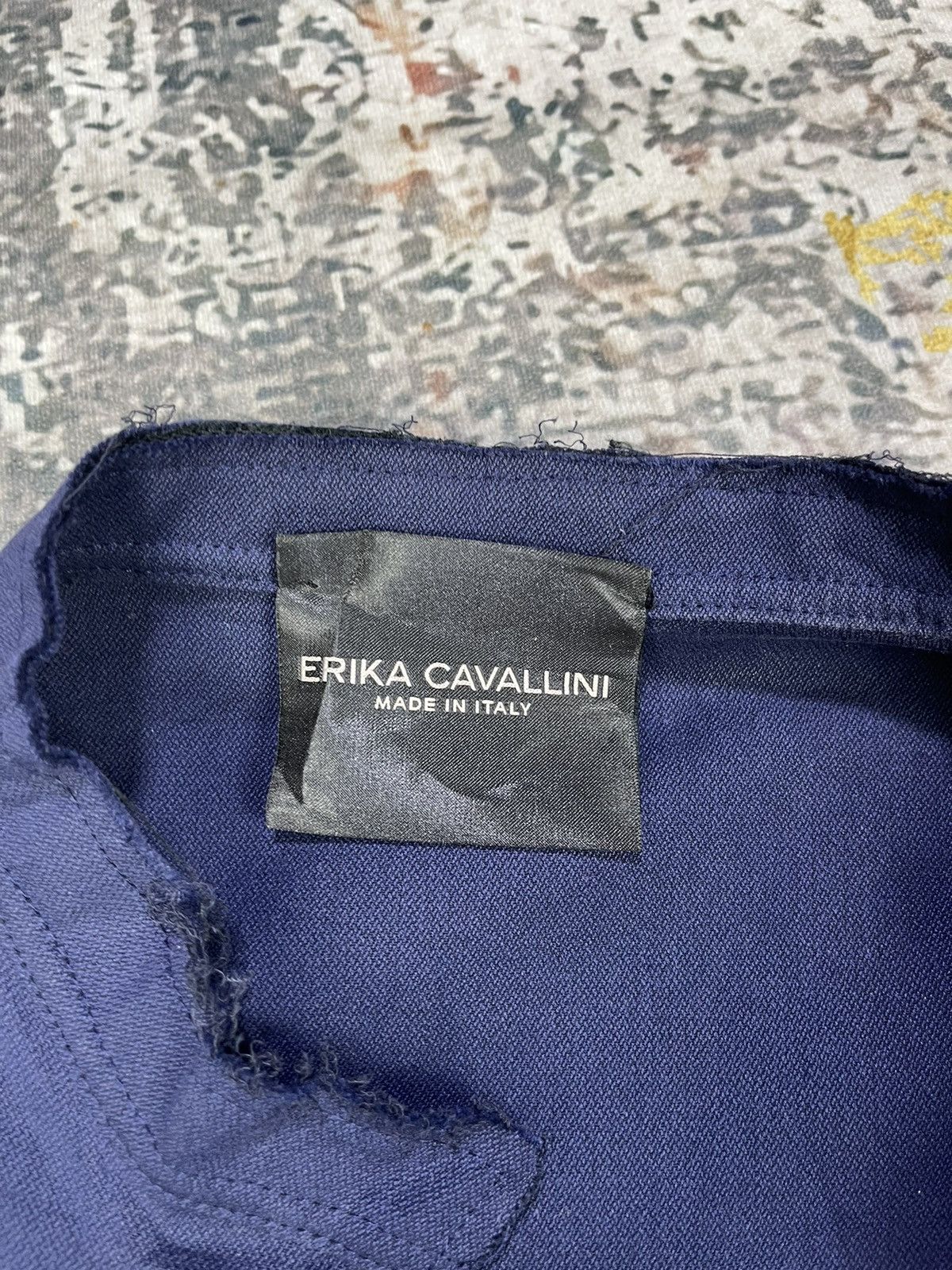 If Six Was Nine Erika Cavallini Flore Crew Neck Navy Ruffles Jacket Size M / US 6-8 / IT 42-44 - 14 Thumbnail