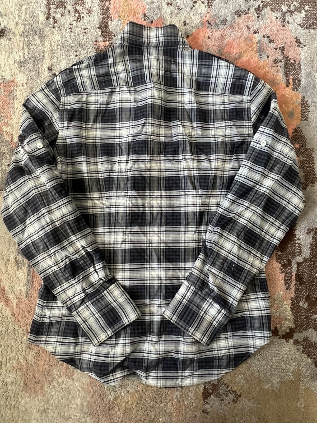 Tom Ford Tom Ford Plaid Button Up Black / White Size US M / EU 48-50 / 2 - 9 Thumbnail
