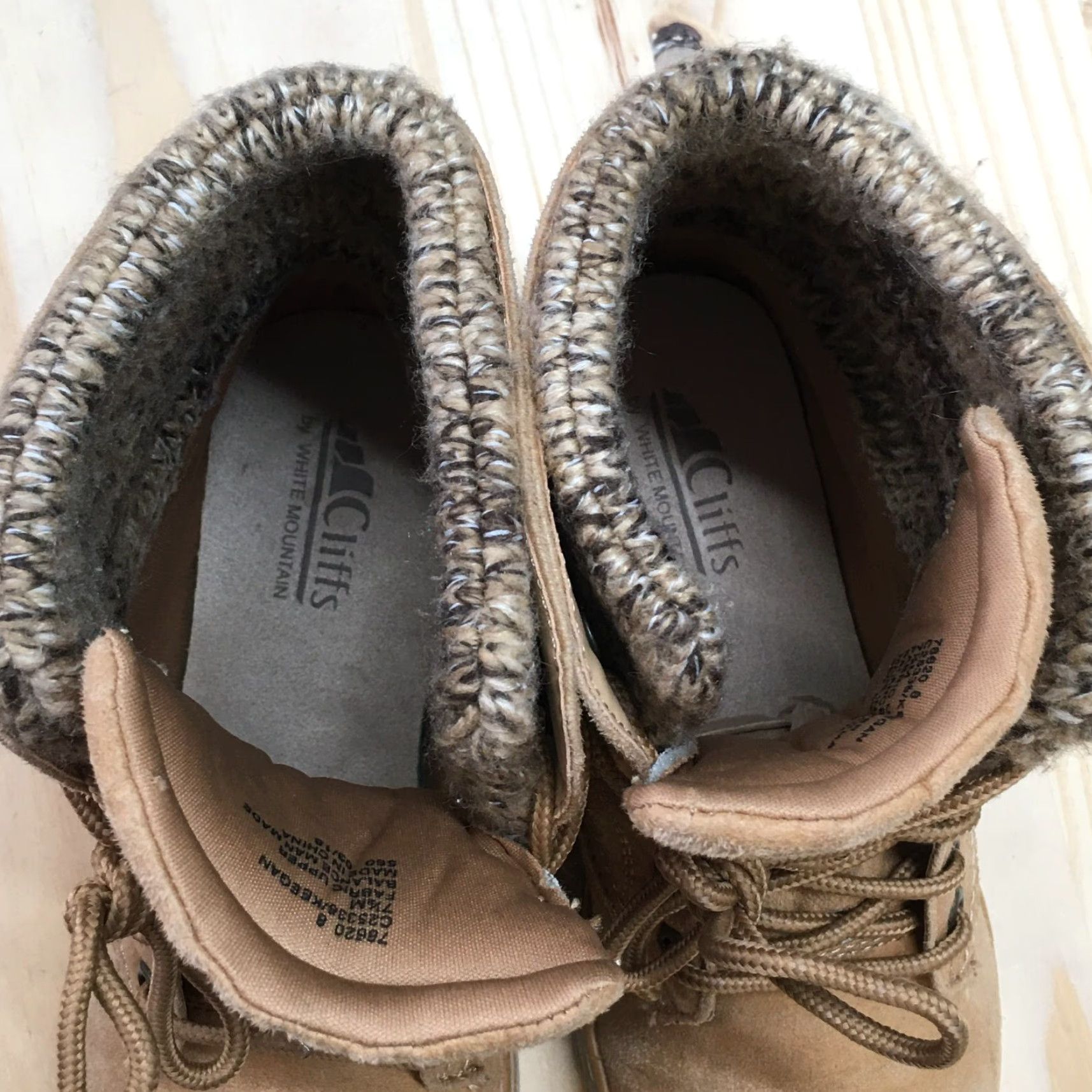 Vintage White Mountain Cliffs Boots Womens 7.5M Brown Fabric Lace Up Winter Boots Size US 8 / IT 38 - 5 Thumbnail