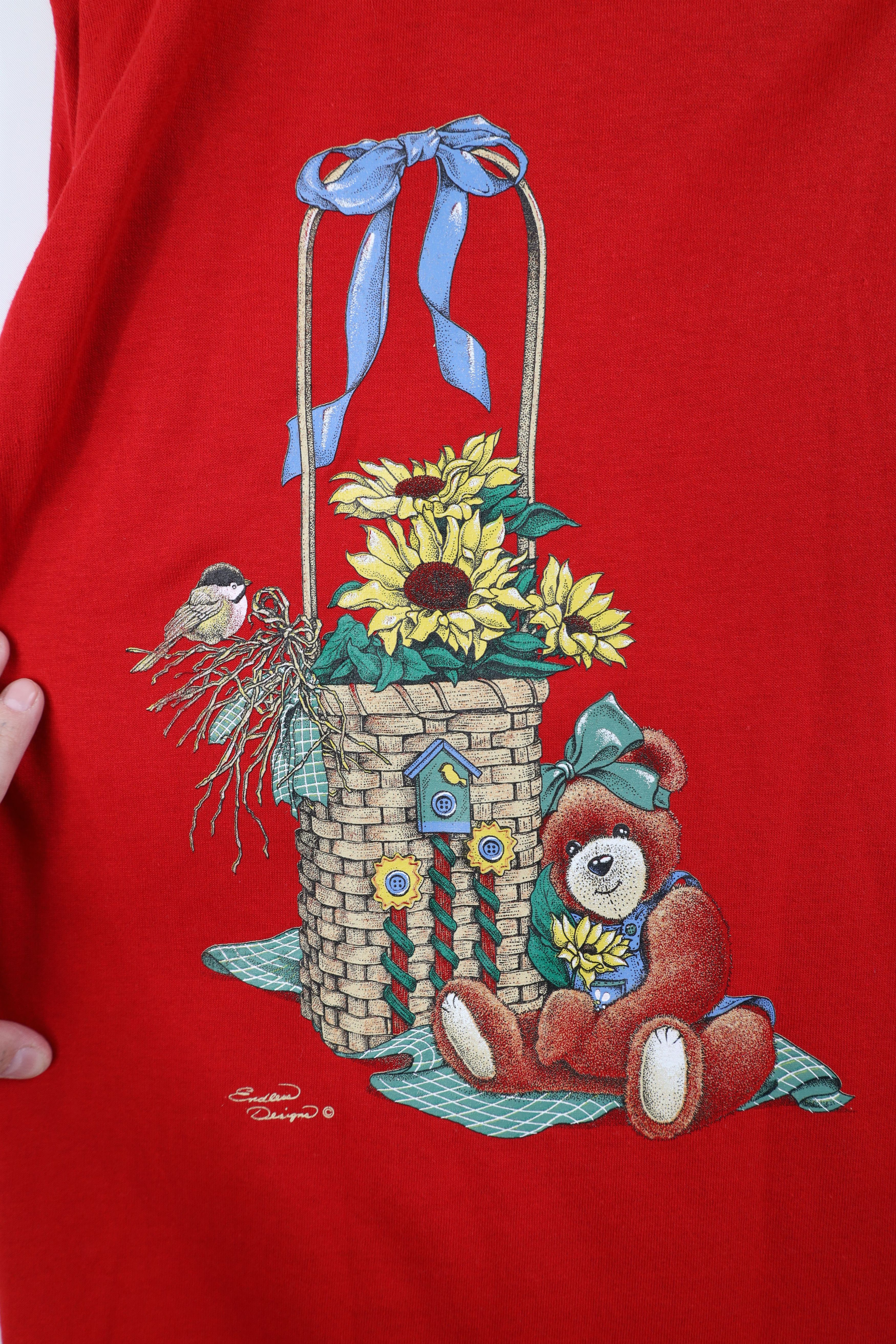 Vintage Deadstock Vintage 90s Streetwear Teddy Bear Sleep T-Shirt Size L / US 10 / IT 46 - 4 Thumbnail