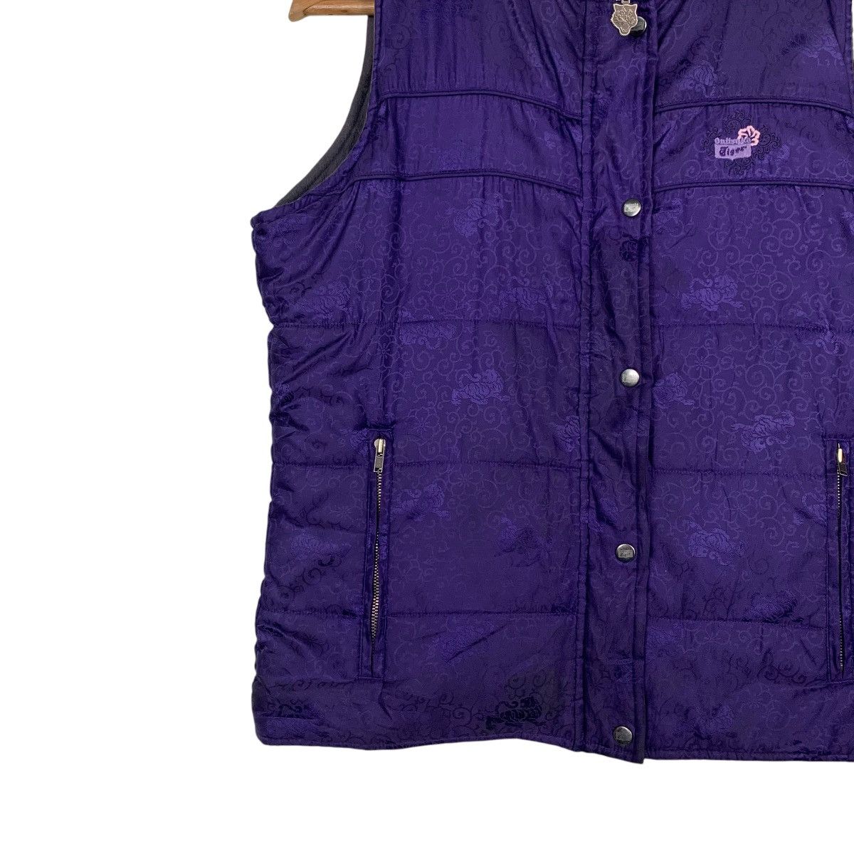 Asics ONITSUKA TIGER Purple Puffer Vest #2345-C105 Size S / US 4 / IT 40 - 3 Thumbnail