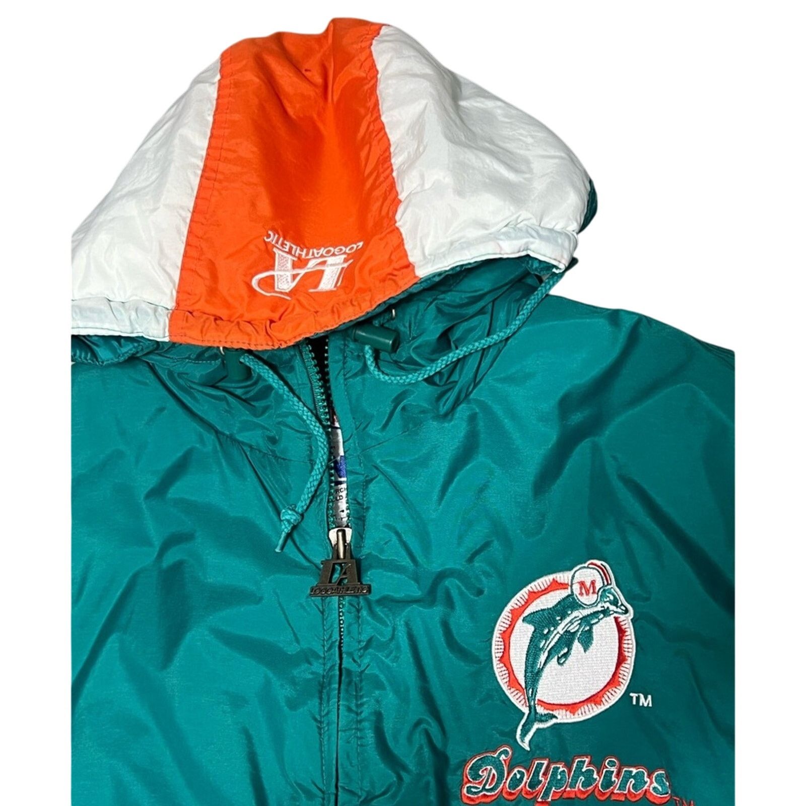 Logo Athletic VTG 90s Miami Dolphins Pro Line Logo Athletic Puffer Jacket Size US L / EU 52-54 / 3 - 5 Thumbnail