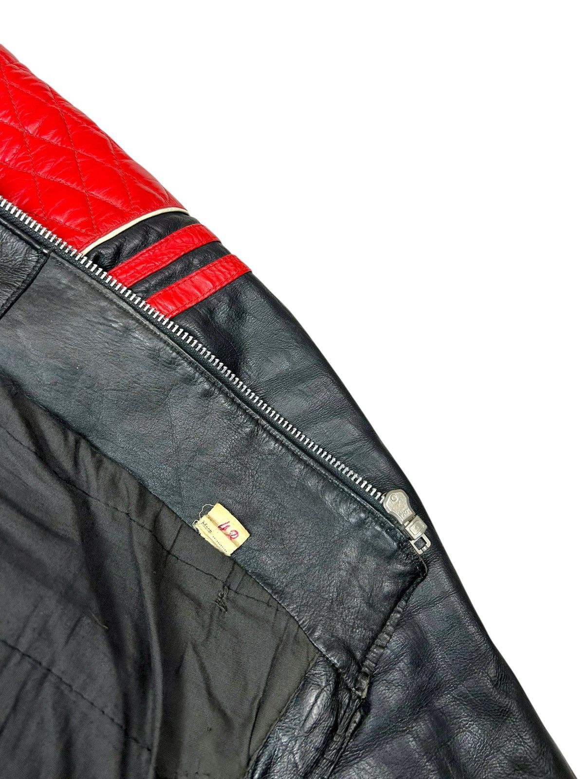 Genuine Leather Vintage 80s Retro Racing Biker Leather jacket Size US M / EU 48-50 / 2 - 6 Thumbnail