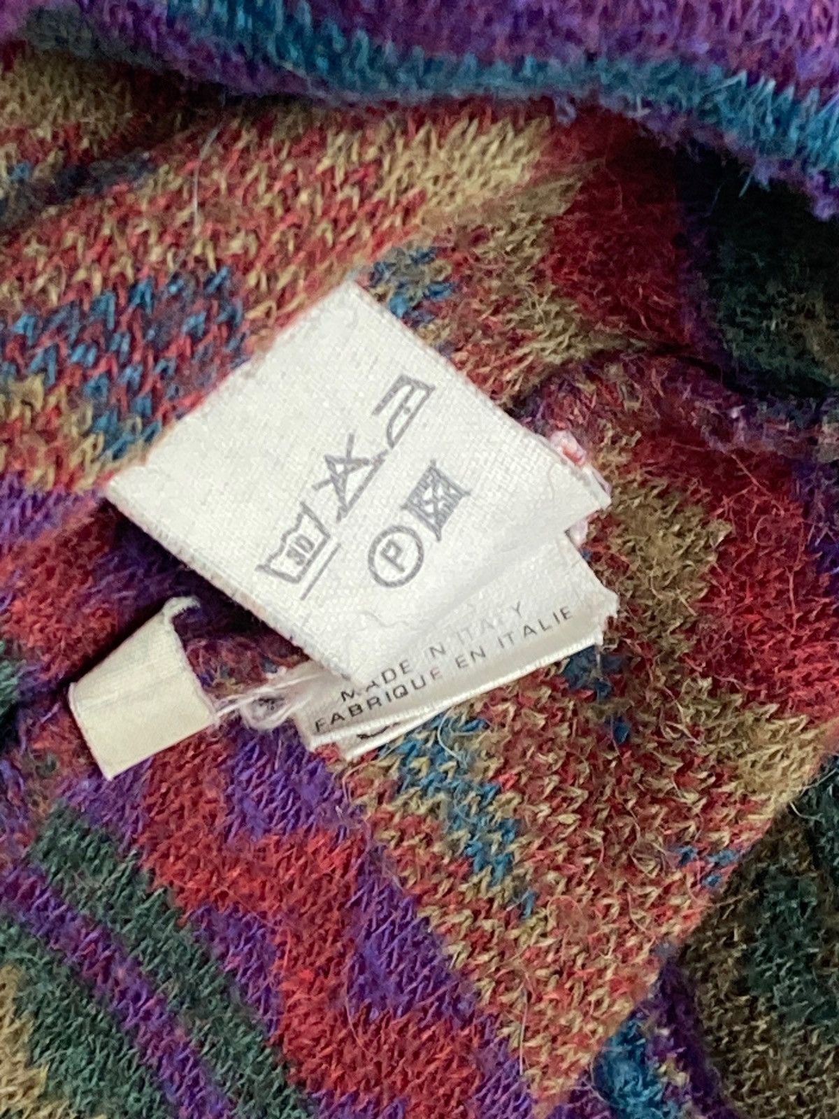 Vintage 90s Vintage MODA MASSIMO Multi Colour Wool Sweater Grunge Size US L / EU 52-54 / 3 - 6 Thumbnail