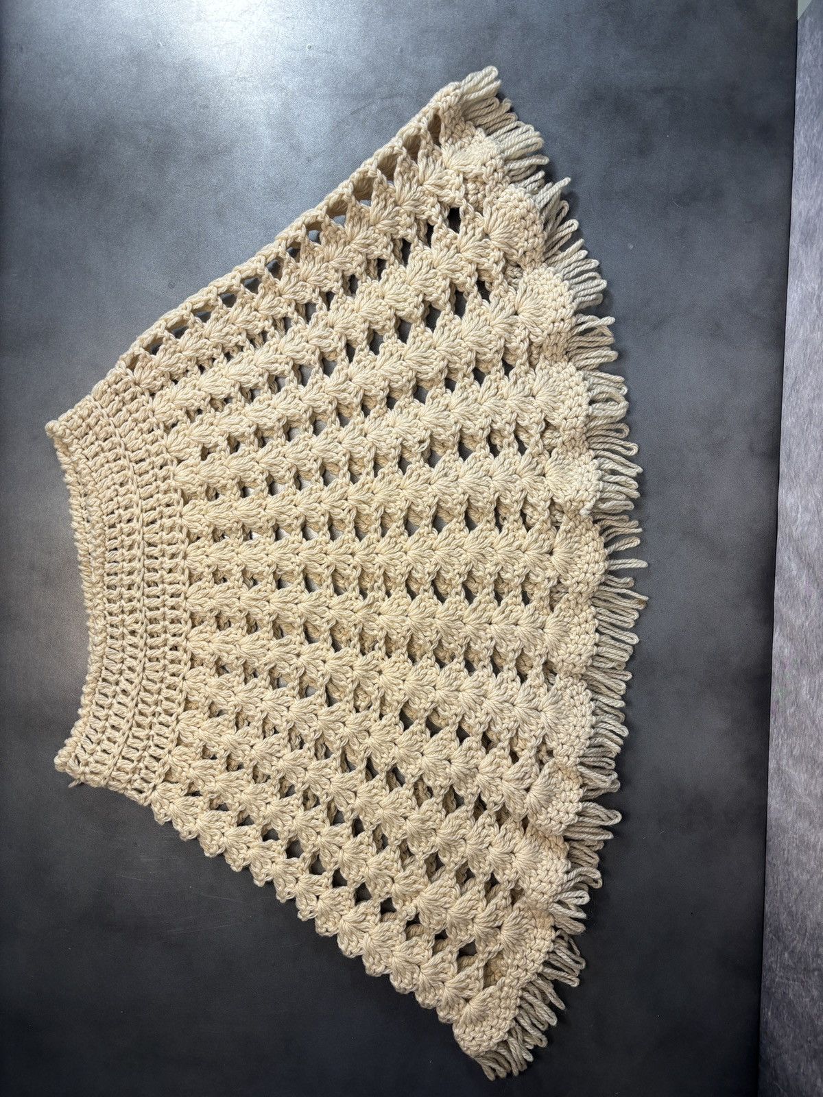 Vintage Vintage Loose Knit Skirt 1970s Skirt Coachella Boho Handmade Size 29" - 11 Thumbnail