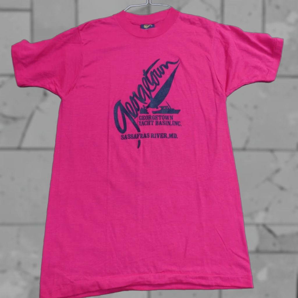 Vintage VINTAGE American Vintage Shirt Men S Pink USA 50/50 Crew Neck Short Sleeve CottonBlend 50/50 USA Shirt Vintage Pink Men S Small Size US S / EU 44-46 / 1 - 1 Thumbnail