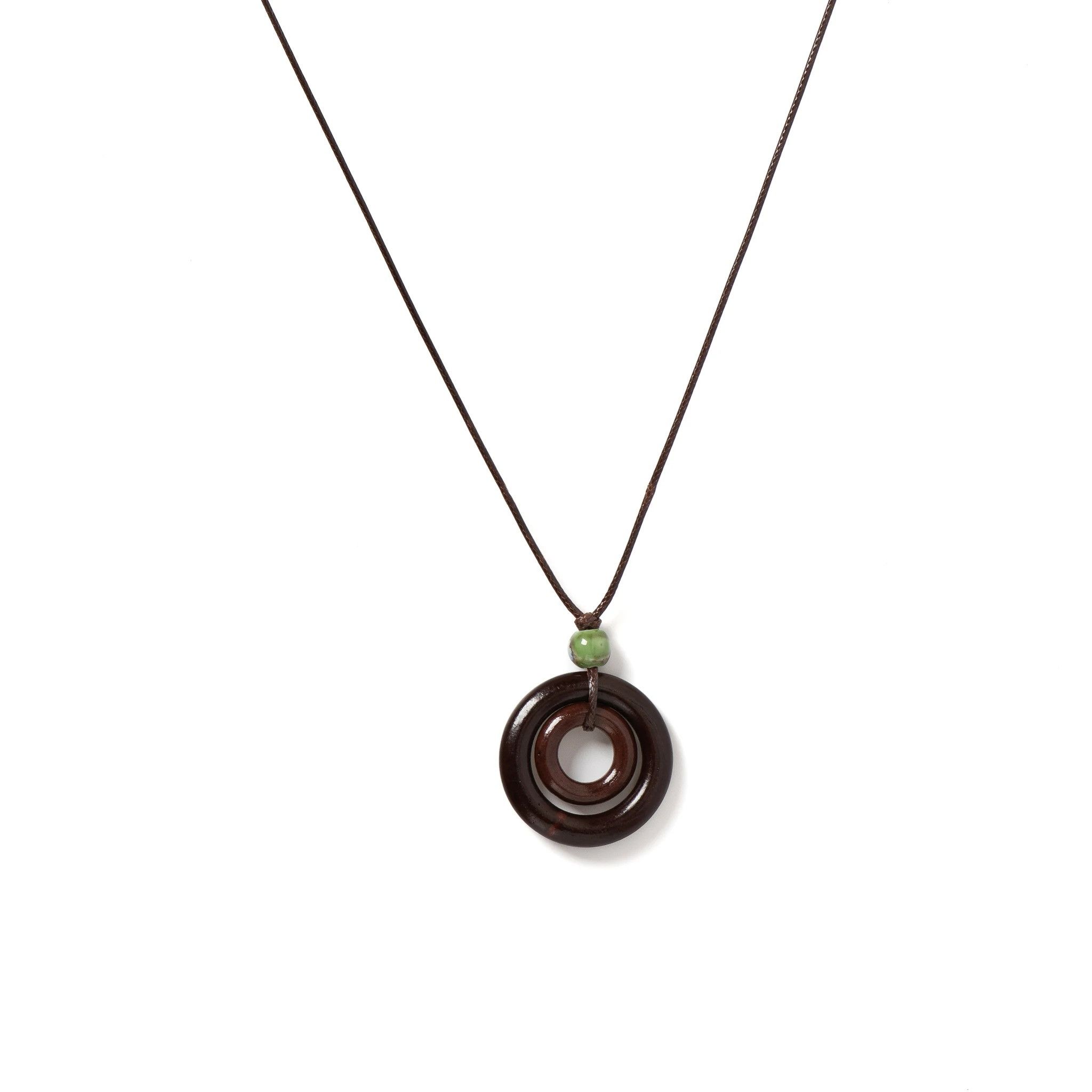 Handmade Wooden Circle Pendant Necklace Handmade Jewelry Gift For Her Size ONE SIZE - 4 Thumbnail
