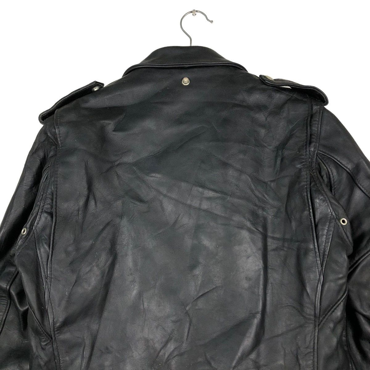 Schott ☄️VINTAGE DOUBLE COLLAR BIKER LEATHER JACKET SCHOTT PERFECTO Size US M / EU 48-50 / 2 - 11 Thumbnail
