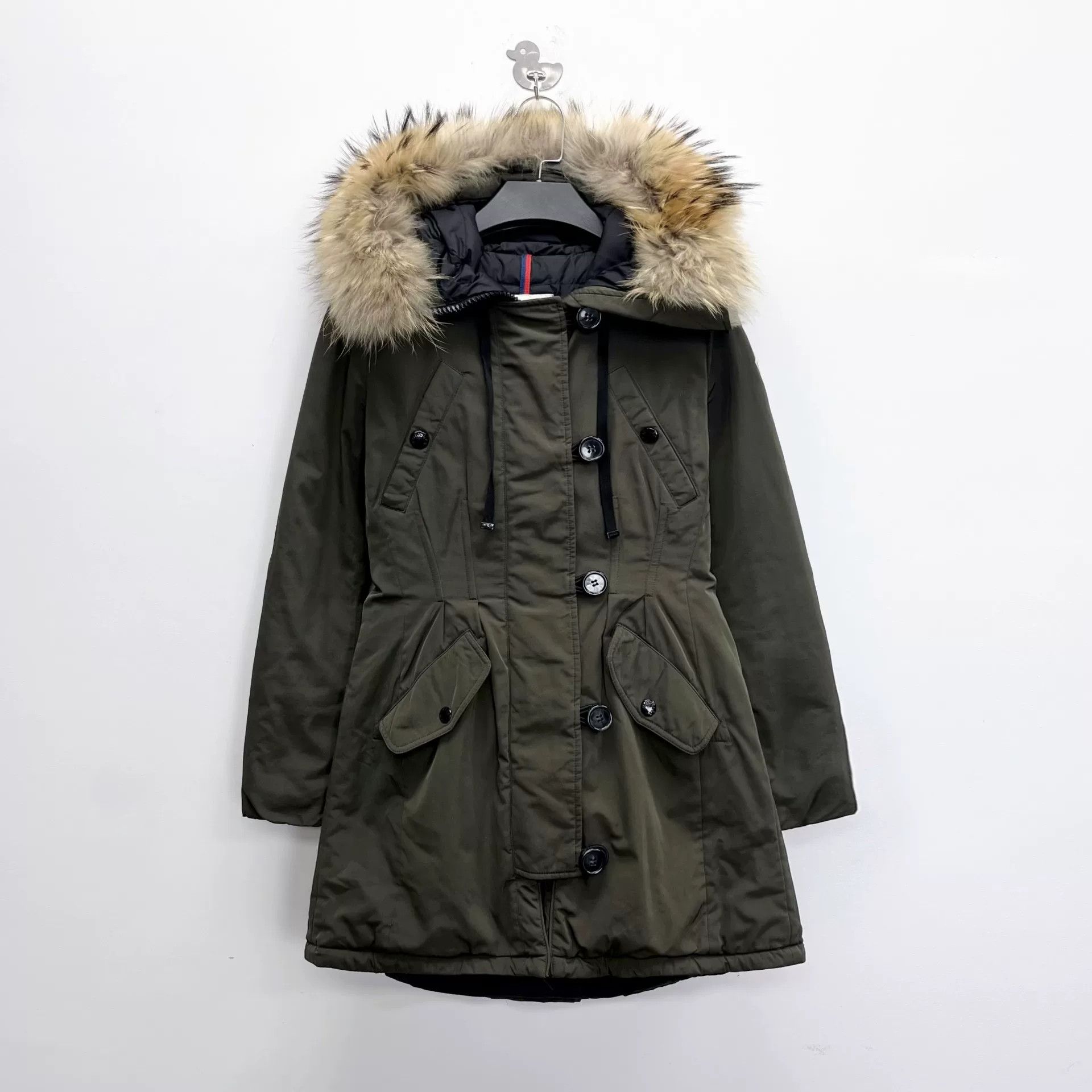 Moncler Moncler Green Fox Fur Collar Down Jacket Size S / US 4 / IT 40 - 1 Thumbnail