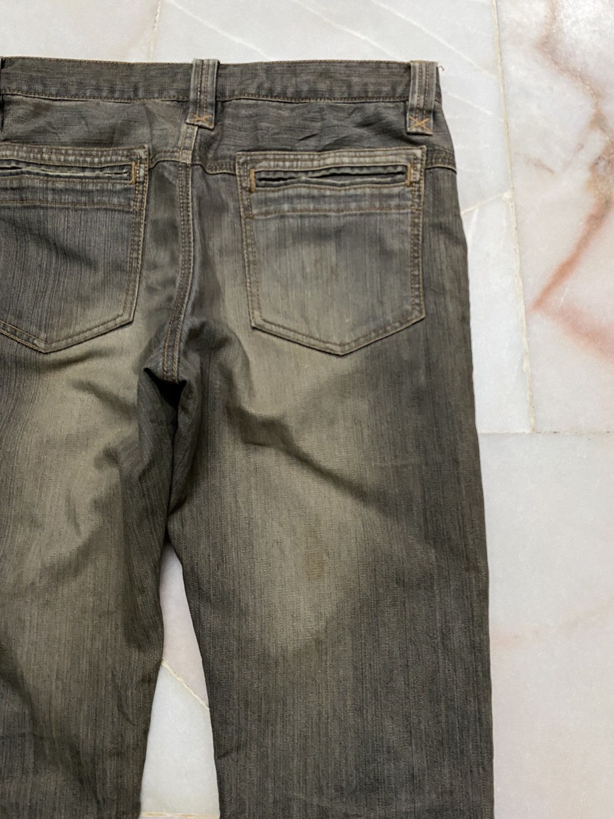 If Six Was Nine 💥Flare💥Vintage 90s Buona Rusty Mudwash Distress jean Japan Size US 30 / EU 46 - 17 Thumbnail