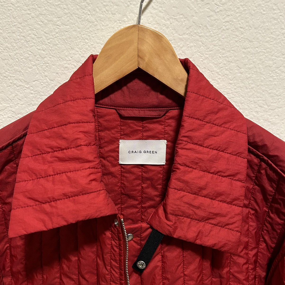 Craig Green RARE $1140 RRP Craig Green Red Quilted Worker Jacket Size US M / EU 48-50 / 2 - 3 Thumbnail