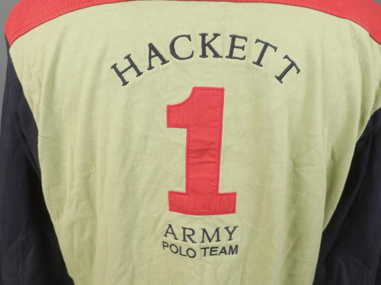 Hackett Hackett 1 Army Polo Team Raglan Sleeve Shirt Size XL Size US XL / EU 56 / 4 - 6 Thumbnail