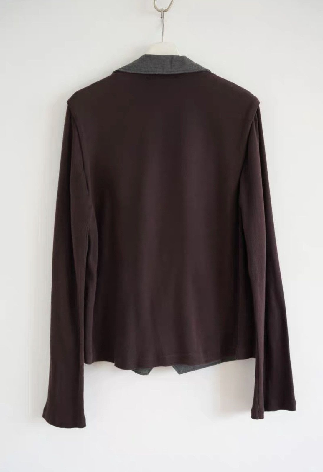 Yohji Yamamoto Yohji Yamamoto 01SS Grey Brown Panel Shirt K4 Size US L / EU 52-54 / 3 - 2 Thumbnail