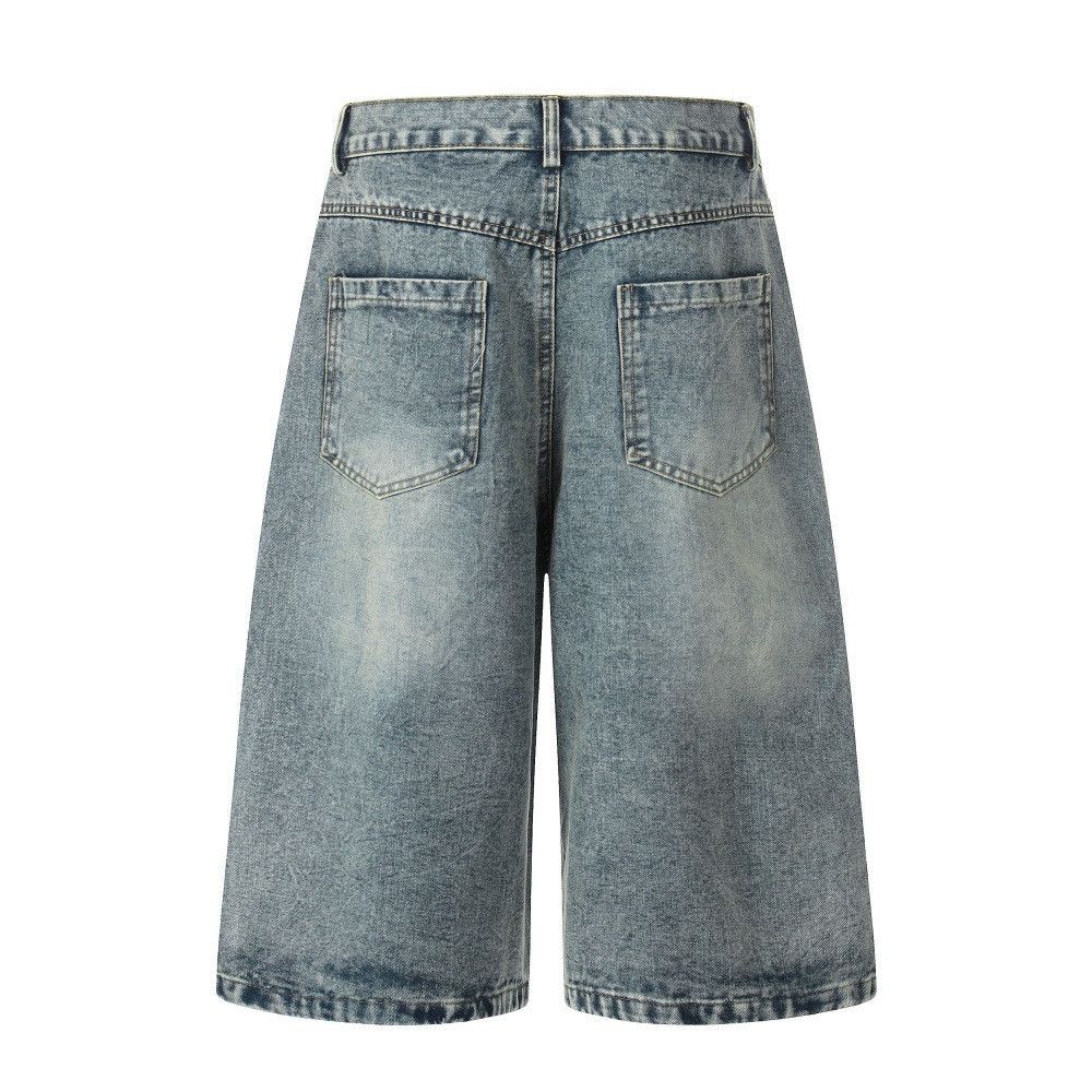 Vintage American retro washed distressed denim shorts Size US 32 / EU 48 - 2 Thumbnail