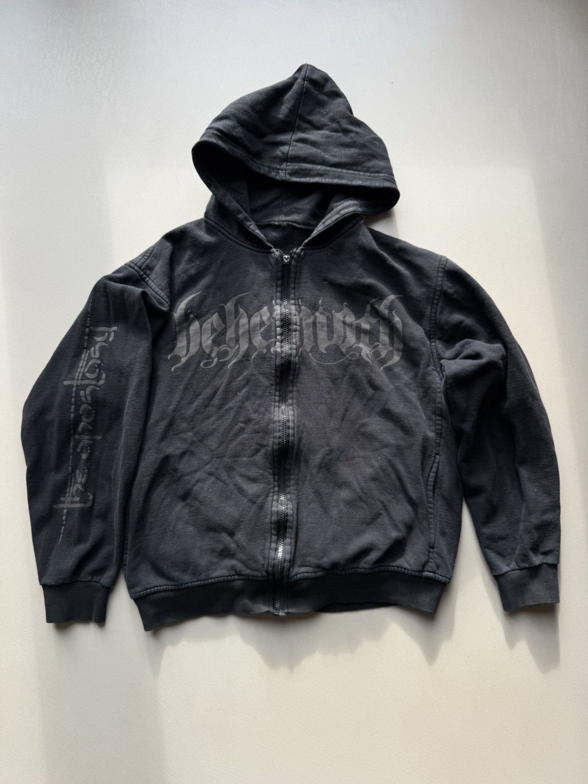 Band Tees × Vintage VINTAGE BEHEMOTH BLACK METAL BAND Zip HOODIE! Size US L / EU 52-54 / 3 - 1 Thumbnail
