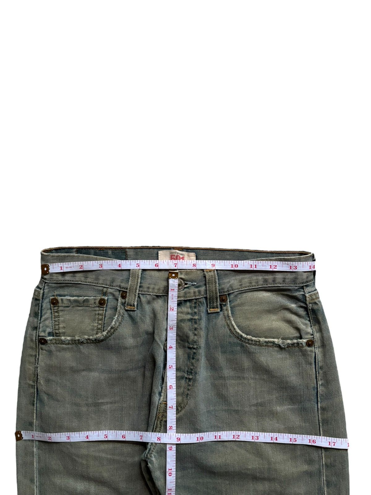 Levi's SALES🔥Vintage 90s Levis 501 Mud Wash Distressed Jeans Size US 28 / EU 44 - 12 Thumbnail