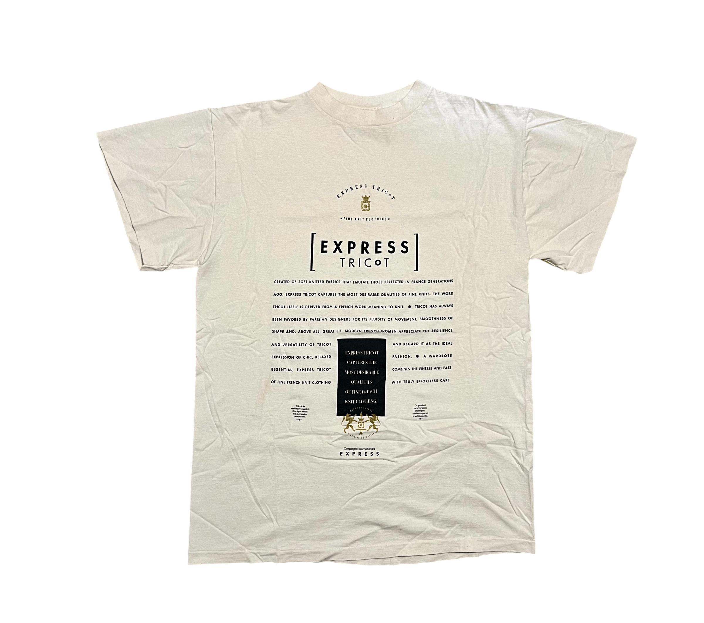 Express Express Tricot Vintage 90s Single Stitch Graphic T-Shirt Size US XXL / EU 58 / 5 - 1 Thumbnail