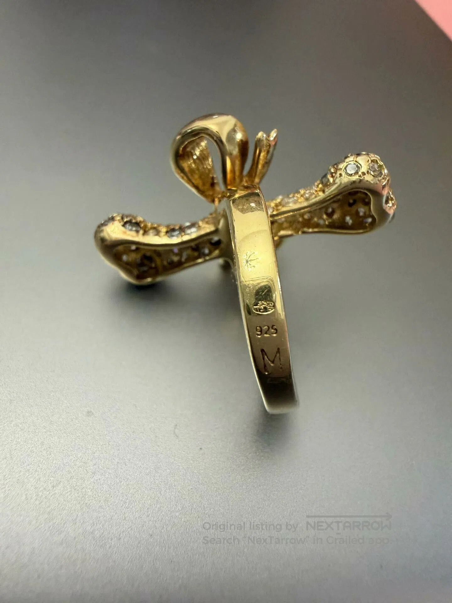 Vivienne Westwood Vivienne Westwood Saturn Diamond Bone Ring. Size ONE SIZE - 5 Thumbnail