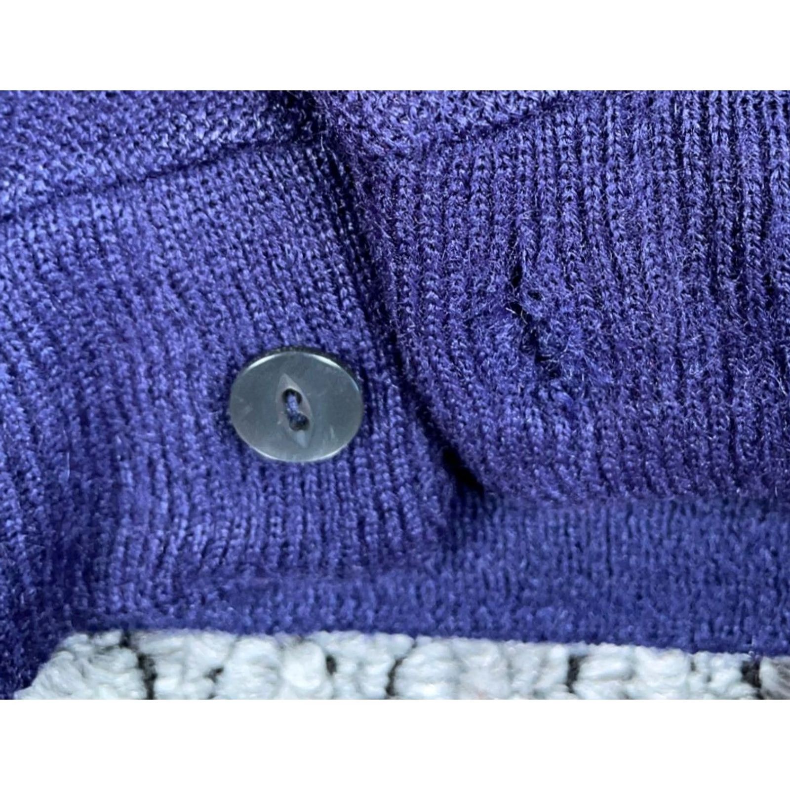 Vintage VINTAGE Grandpa Style Cardigan King Sportswear Sweater Men's Large Dark Blue VTG Size US L / EU 52-54 / 3 - 5 Thumbnail