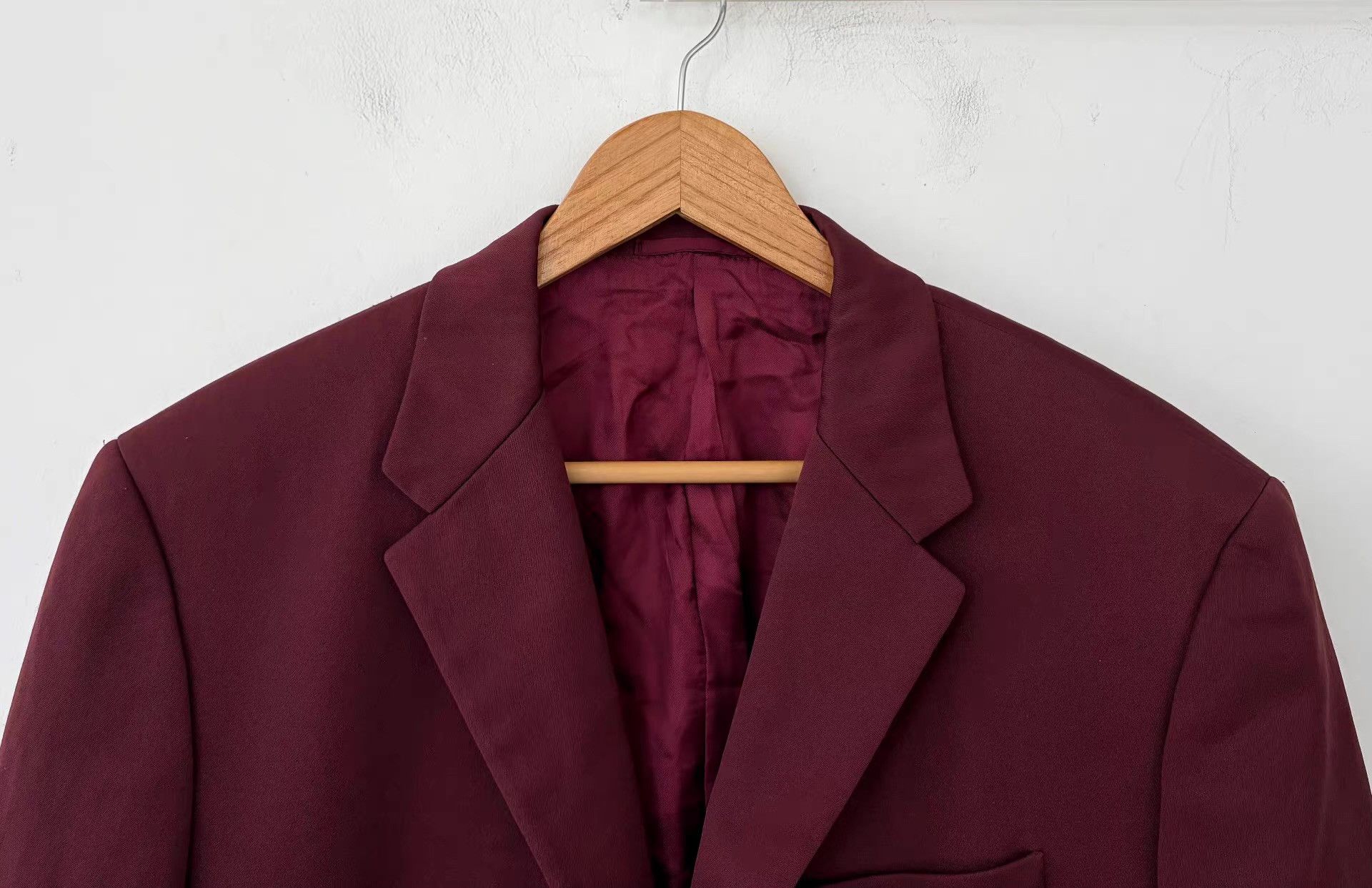 Prada Prada Men's Burgundy Blazer Ｑ21 Size 48R - 3 Thumbnail