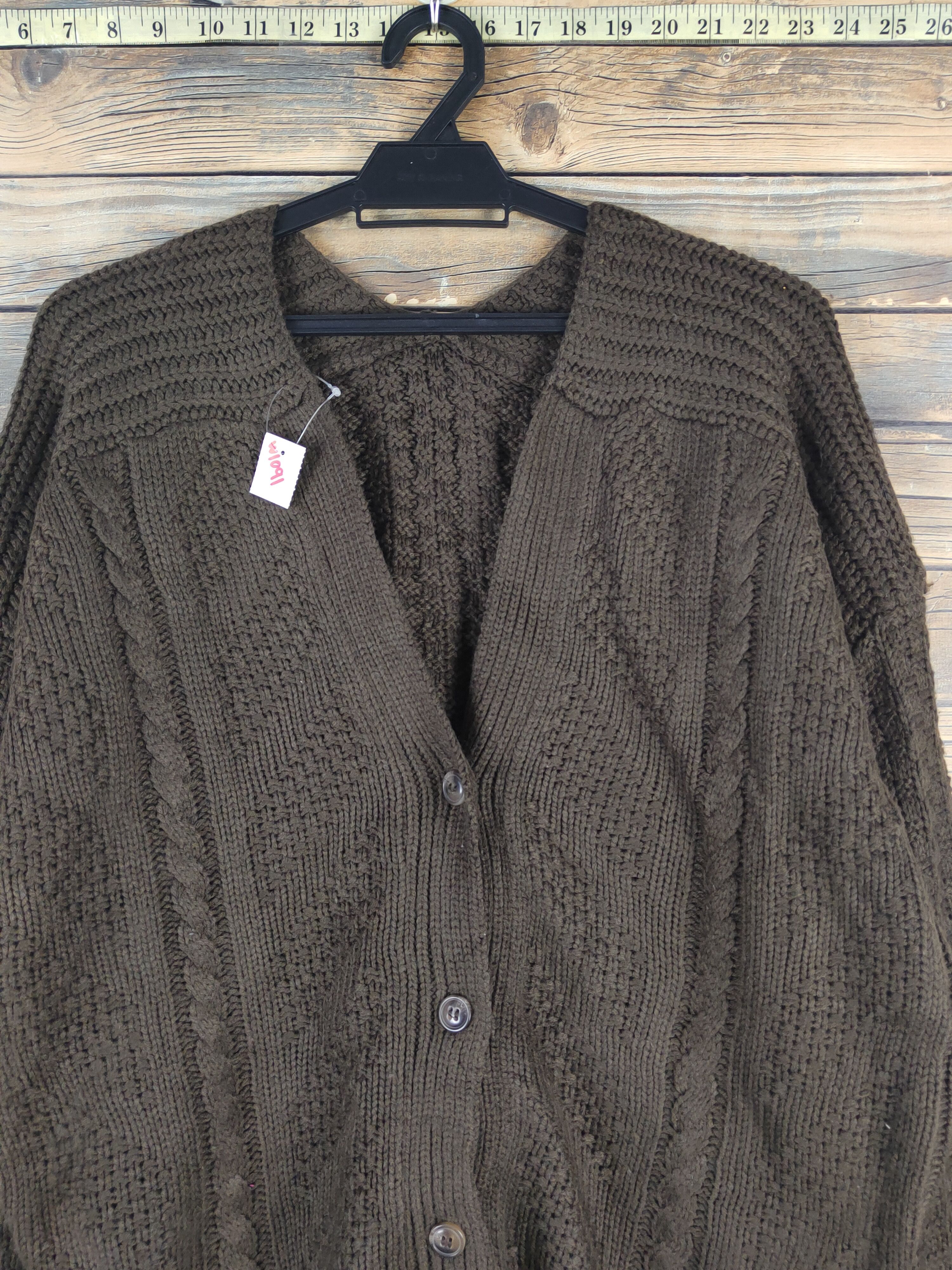 Japanese Brand Hunch Dark Brown Knitwear Cardigan #W1091 Size US M / EU 48-50 / 2 - 2 Thumbnail
