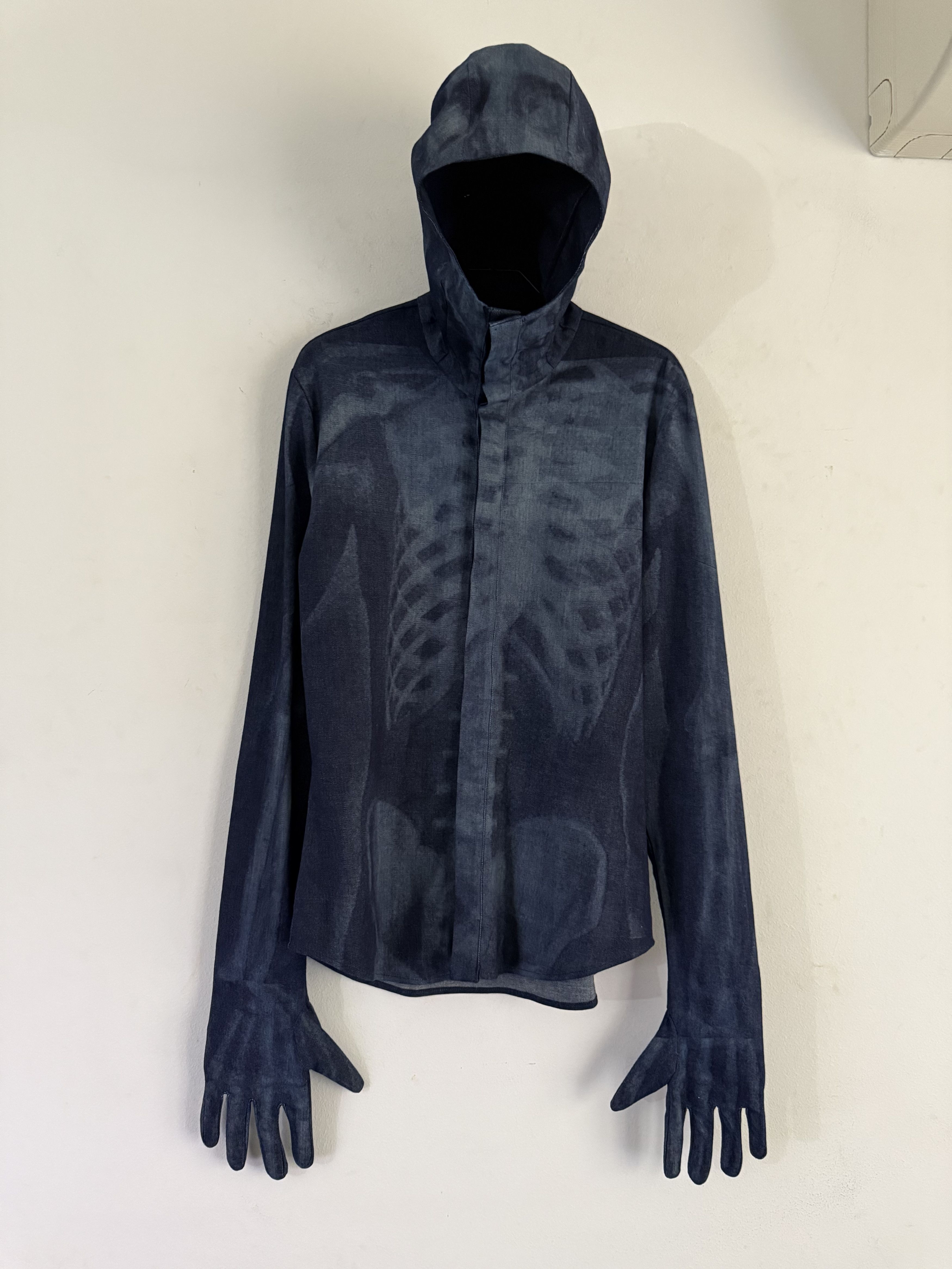 Off-White Runway Ss’23 Body Scan Jeanshemd Mit Kapuze In Blue Size US L / EU 52-54 / 3 - 5 Thumbnail