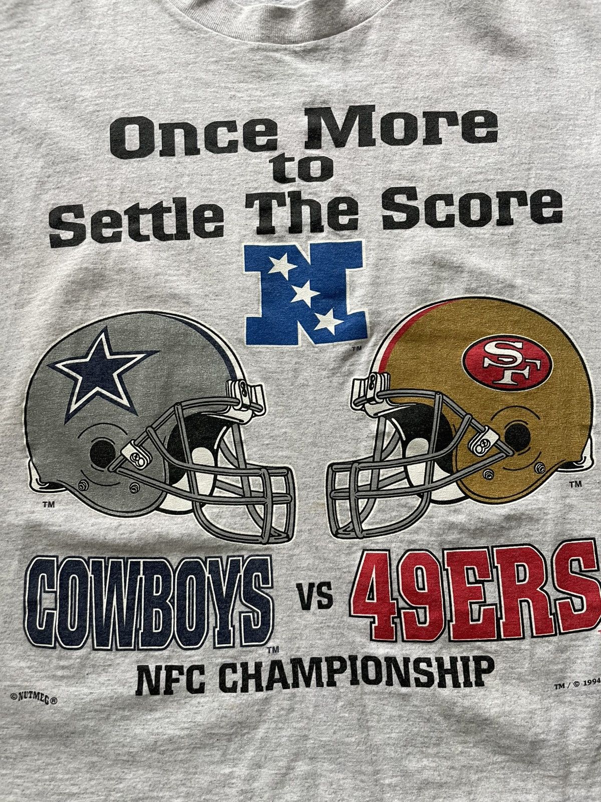 Nutmeg Vintage Nutmeg 1994 NFC Championship T-Shirt Grey RARE Size US M / EU 48-50 / 2 - 3 Thumbnail