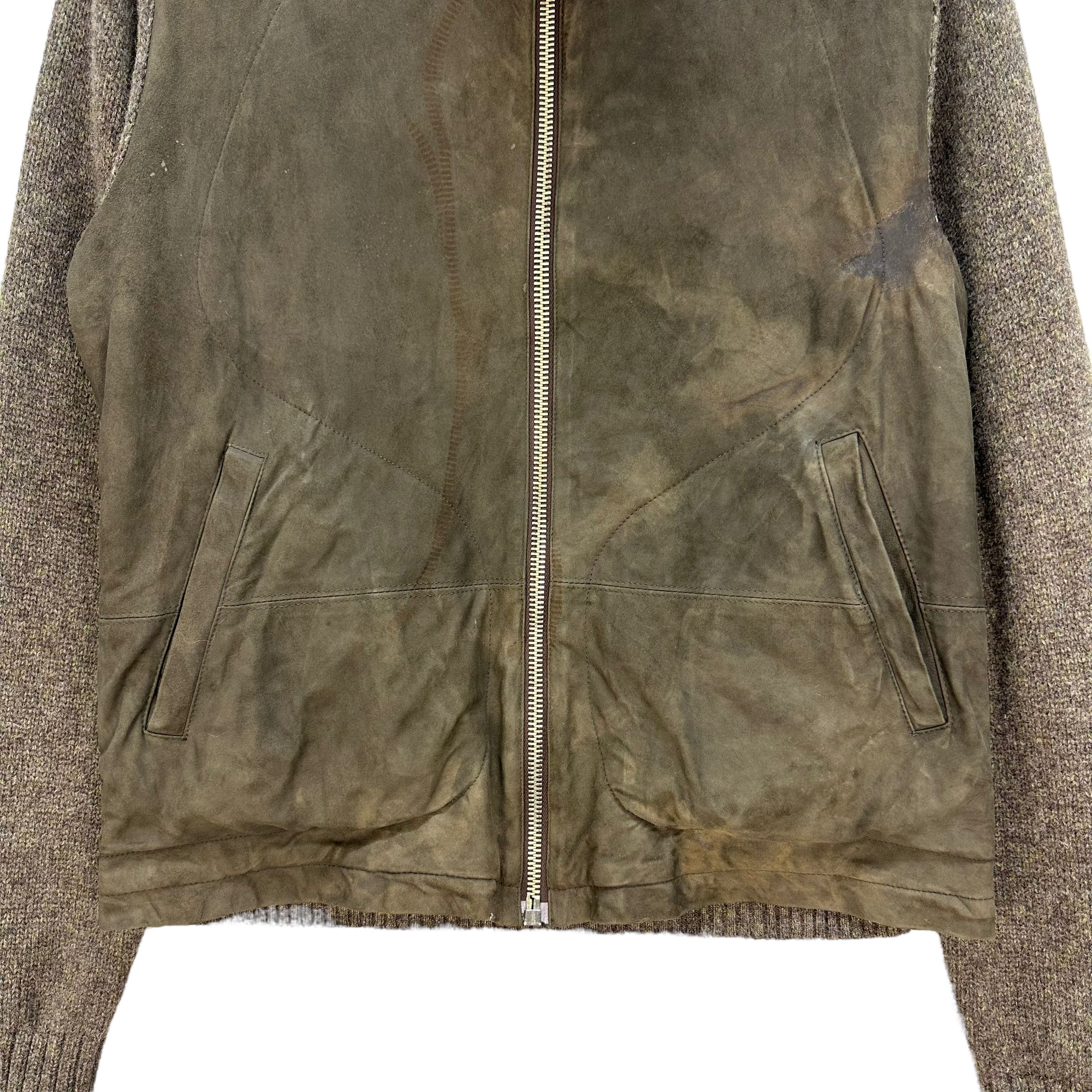 Vintage M.G. VULPINARI SUEDE LEATHER KNIT SLEEVE JACKET #8176-208 Size US M / EU 48-50 / 2 - 3 Thumbnail